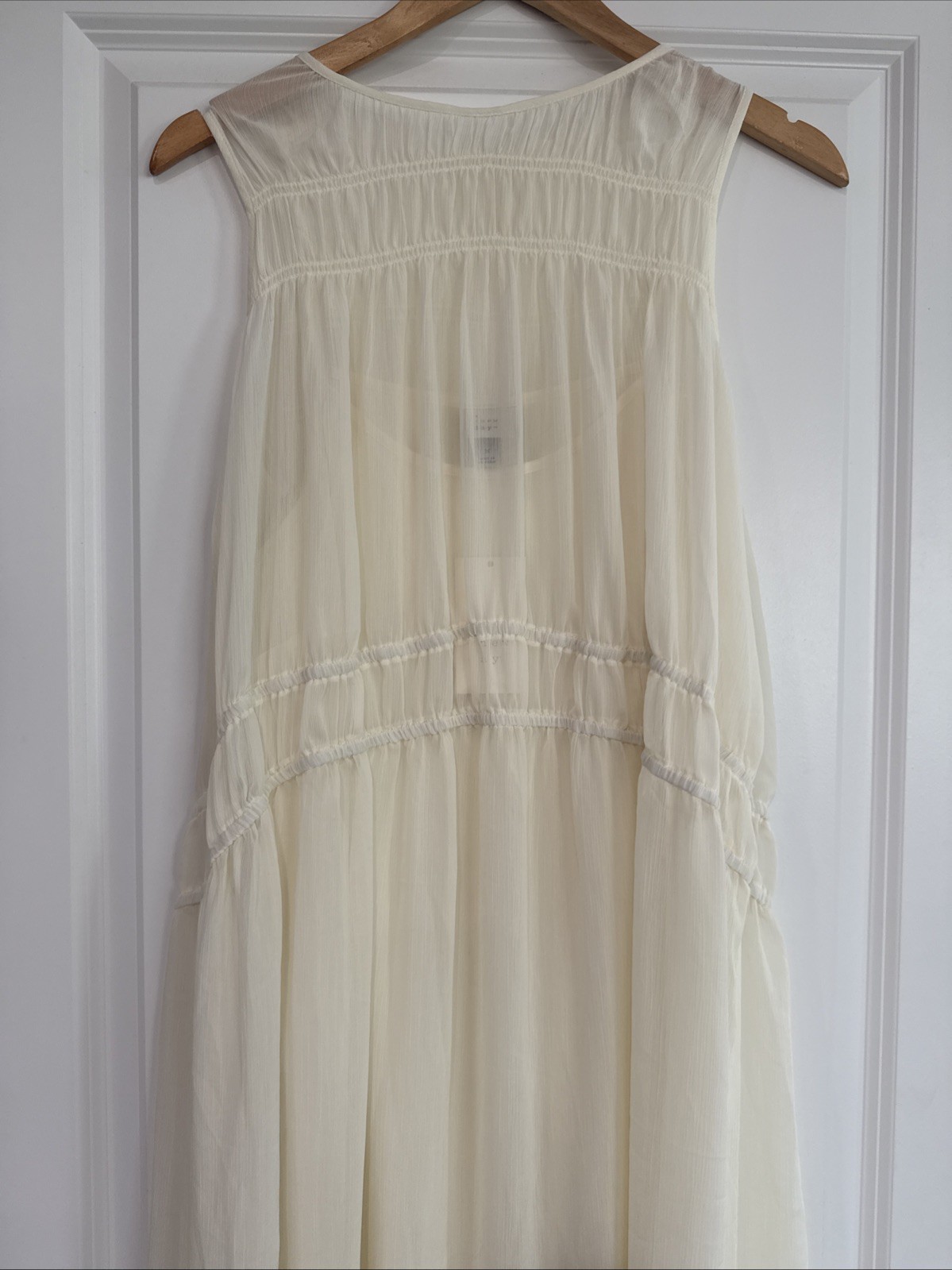 NWT A New Day Cream Chiffon Maxi Dress Size Medium