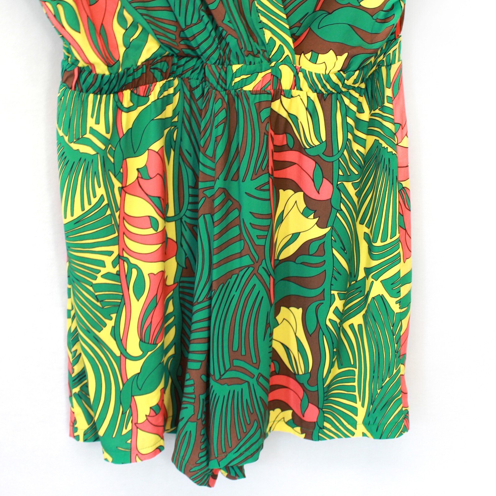 La Fee Maraboutee Tropical Print Jumpsuite Romper Overall 42 Large Made in Italy