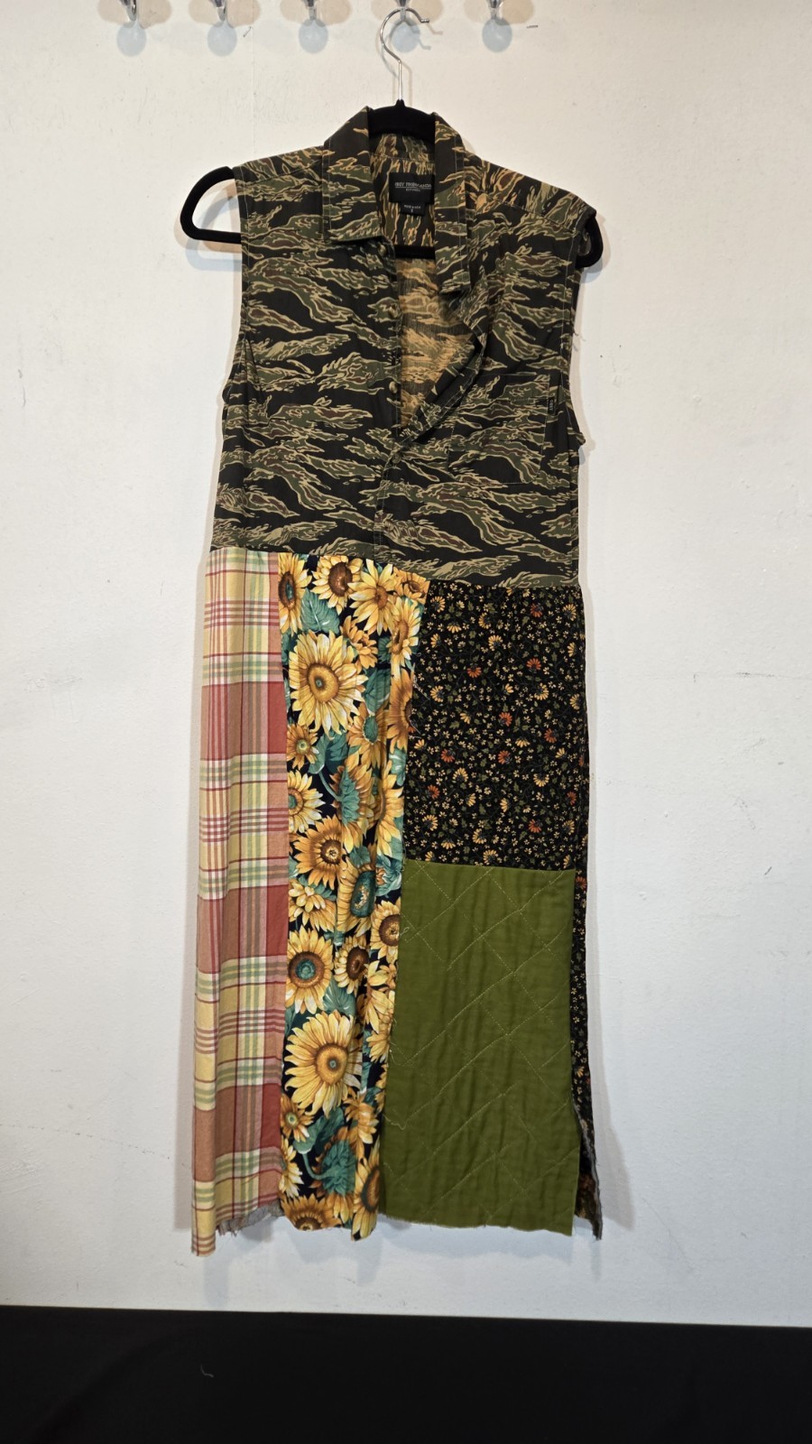 PROJECT: Upcycled Quilted And Camo Dress – Needs work