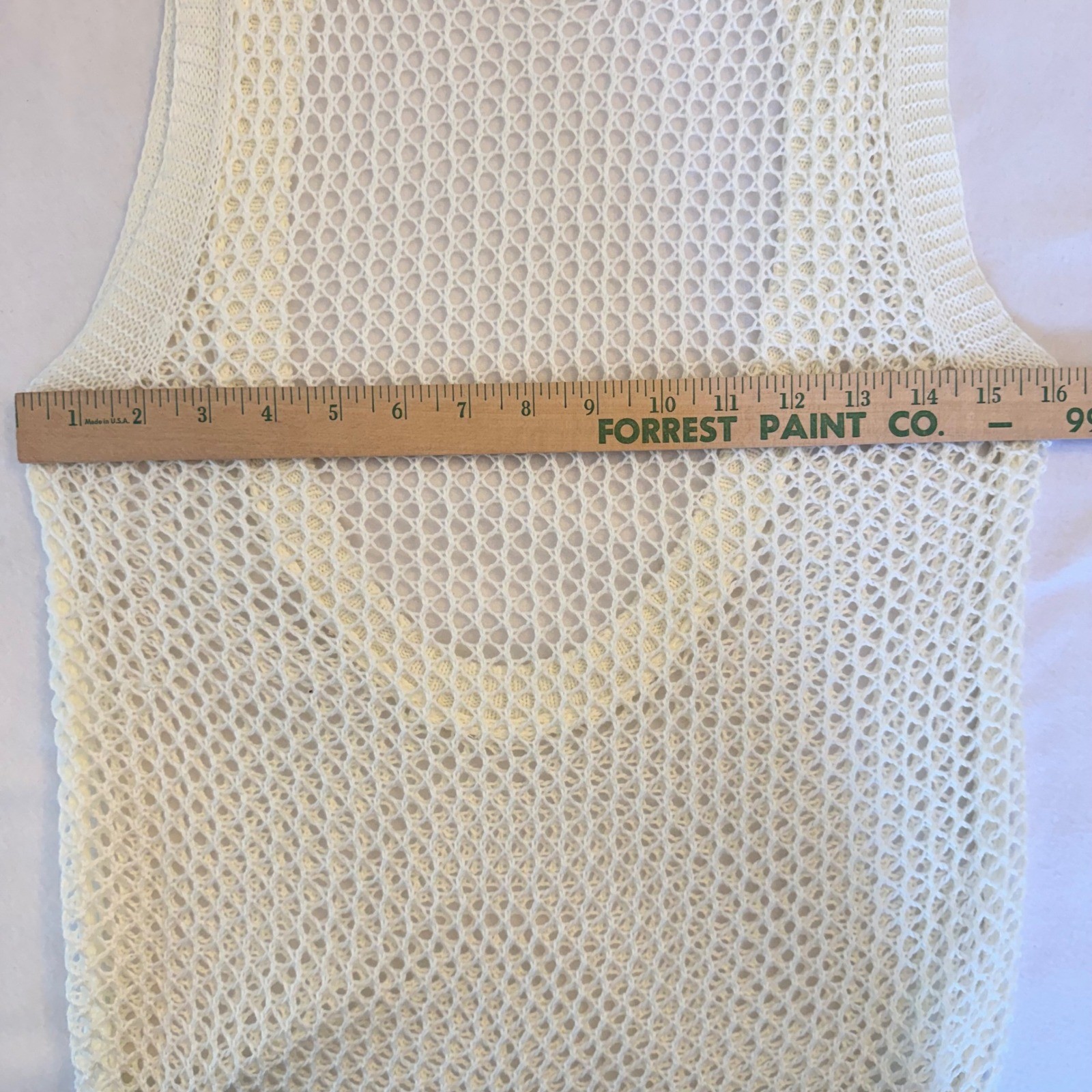 Open Back Crochet Maxi Dress Womens S Ivory Boho Sleeveless Beachwear Resort