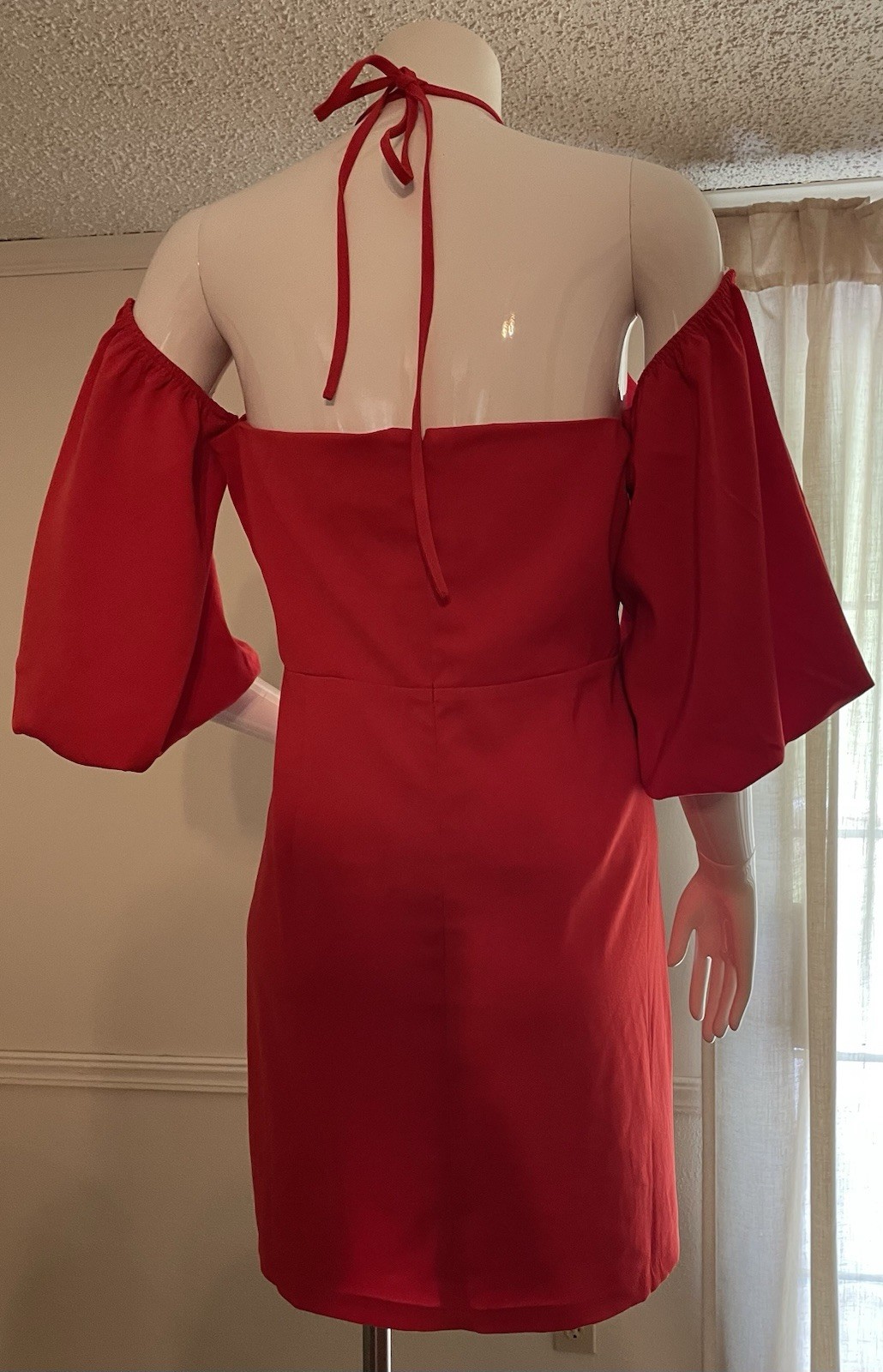 J.O.A Size L Red Orange Mini Dress super great quality