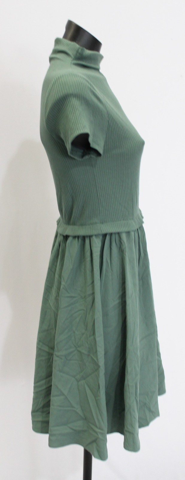 Sugarlips Women’s Emelda Short Sleeve Mock Neck Dress AR8 Dark Green Small