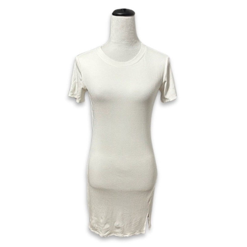 BP. Sheath Dress Midi Length Stretchable Rayon Fabric Blend White Women’s M NWOT
