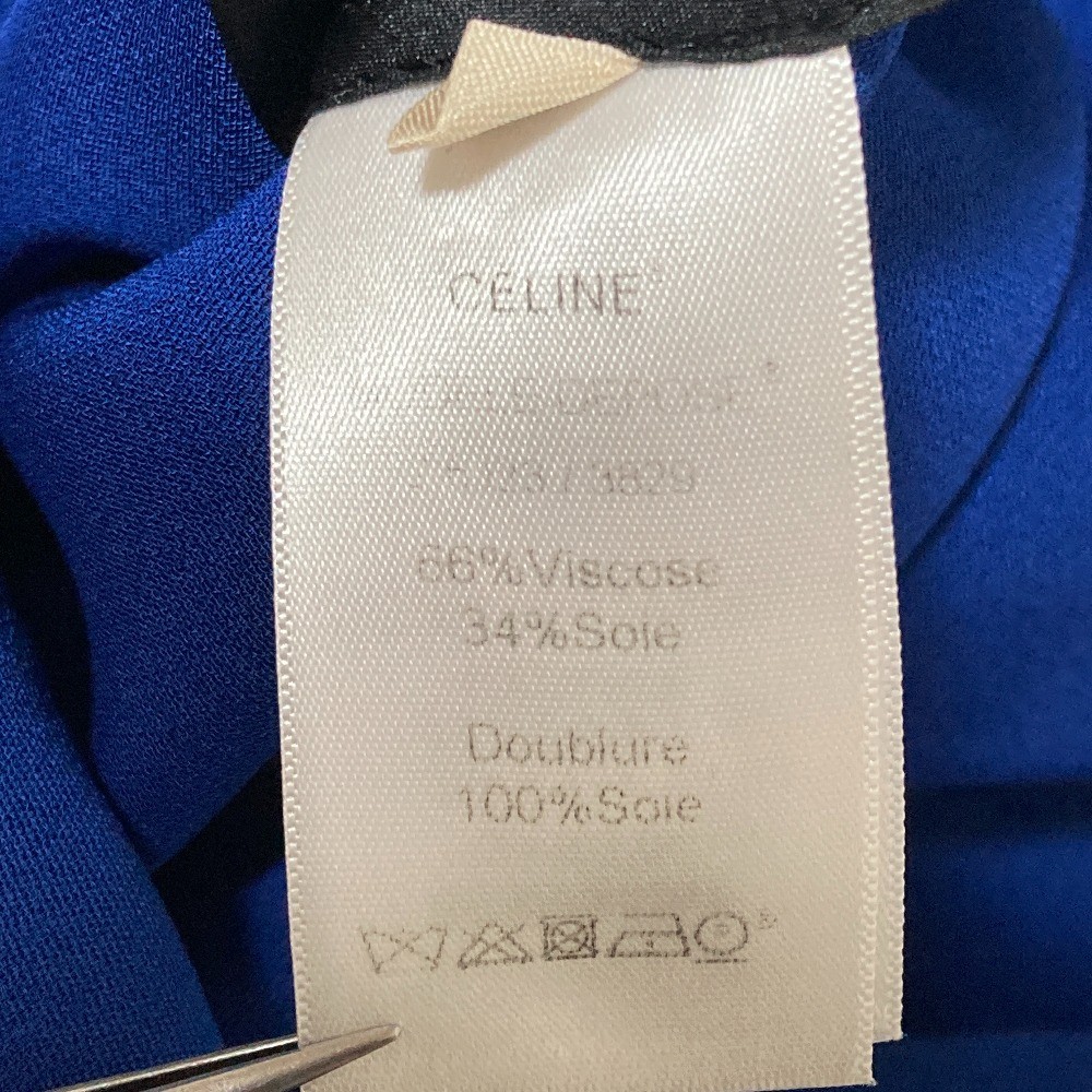 CELINE (Phoebe Philo era) Silk Blend Dress, Size 34, Blue Women USED