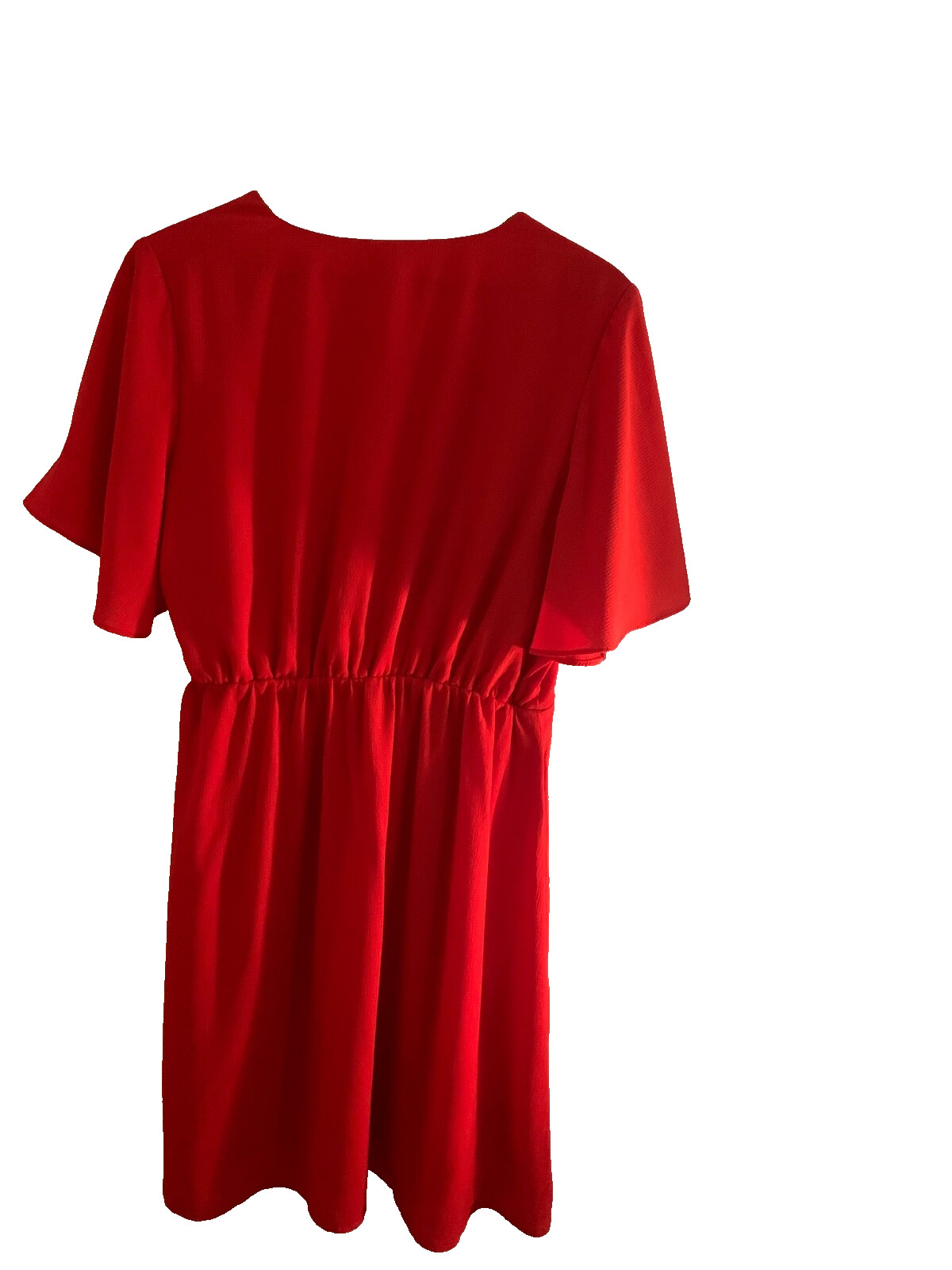 Time And True dress all seasons a line V neck red rover flare sleeves XL(16-18)