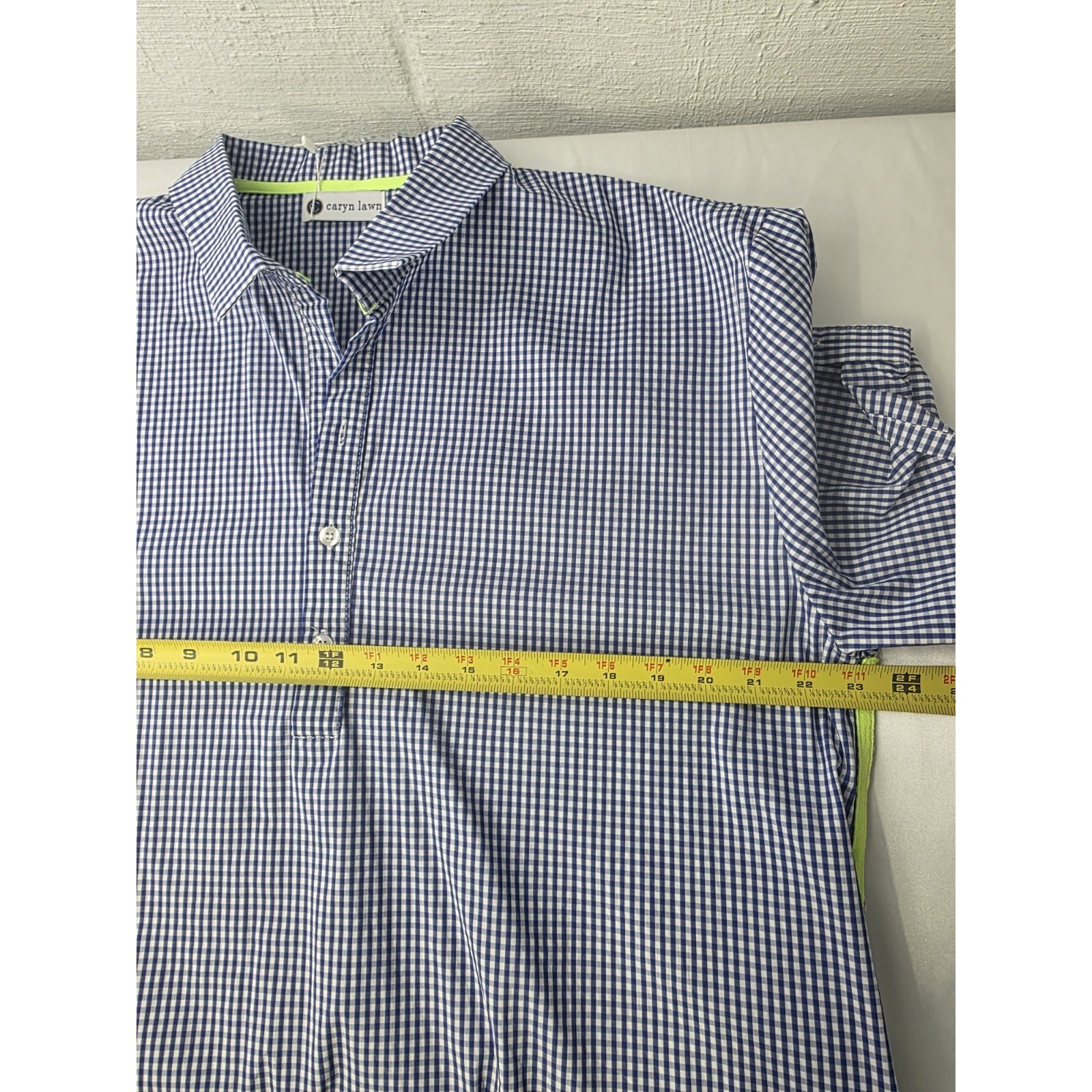 Caryn Lawn Jackie Dress OSFM Gingham Navy White Neon Stripe Short Sleeve NEW