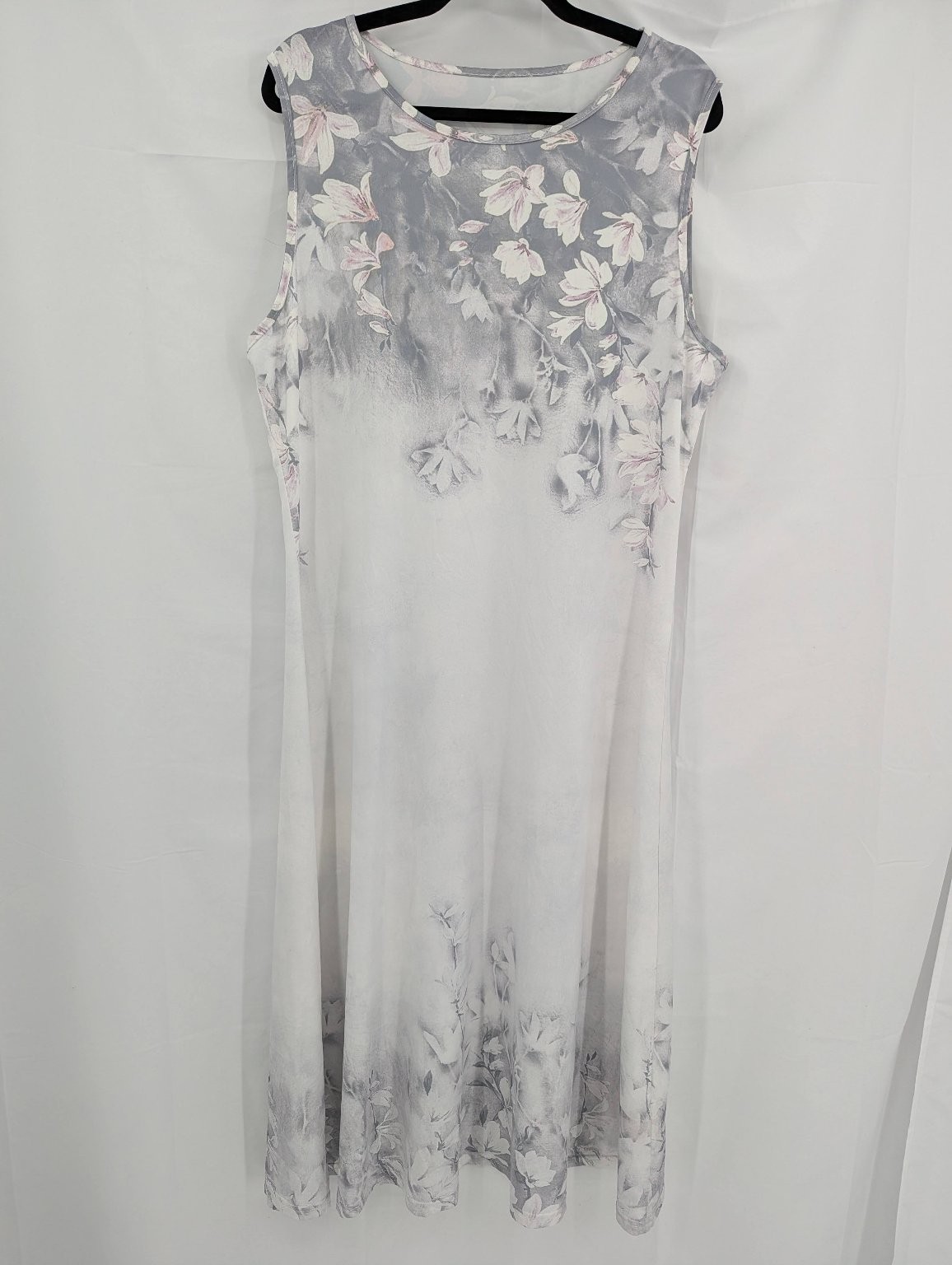 Flaw Sleeveless Women’s Floral Print Maxi Dress 2XL Polyester Spandex