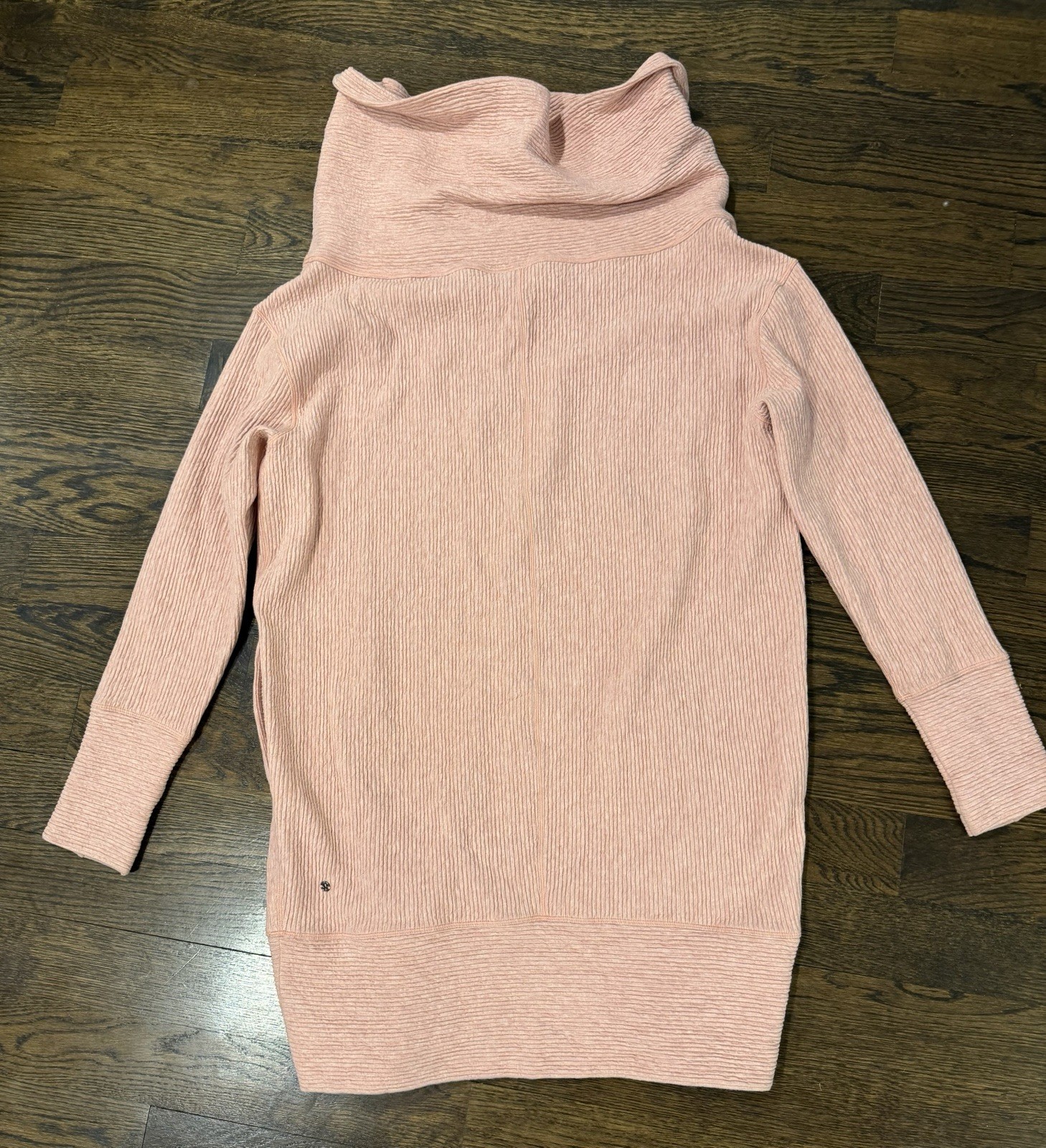 Lululemon Dress Size 14 Cowl Neck Long Sleeves Heathered Light Pink