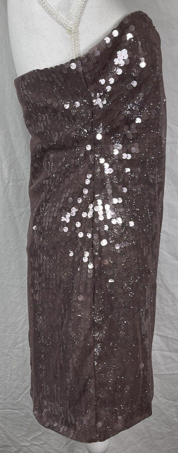 Masquerade Strapless Sequin Dress W/Lace Overlay-Purple-Sz 11/12-FREE SHIPPING