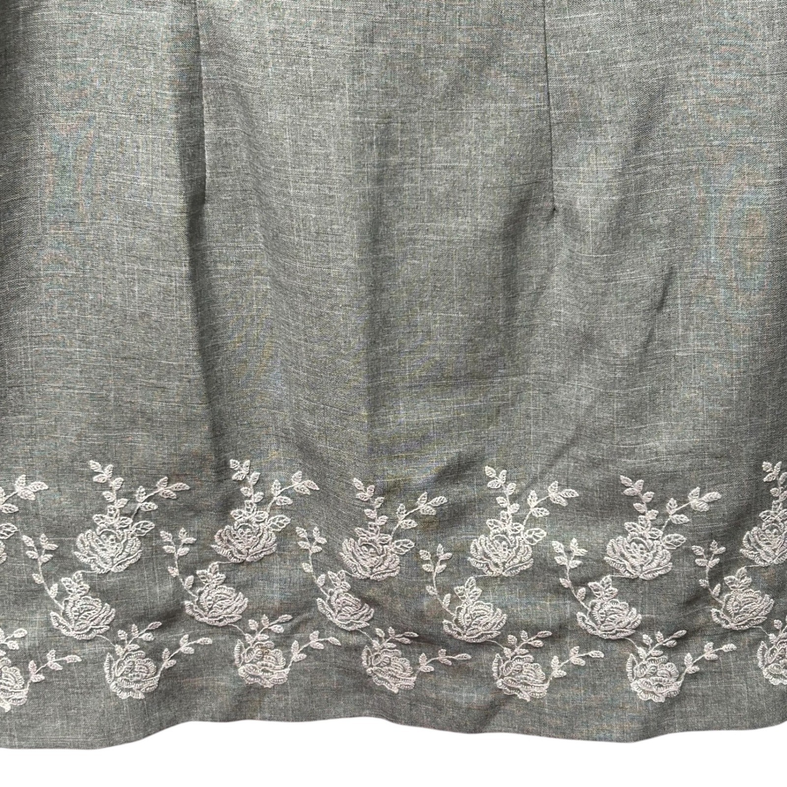 City Studio Gray Embroidered Sleeveless Dress Women’s Size 13 Career USA Vintage