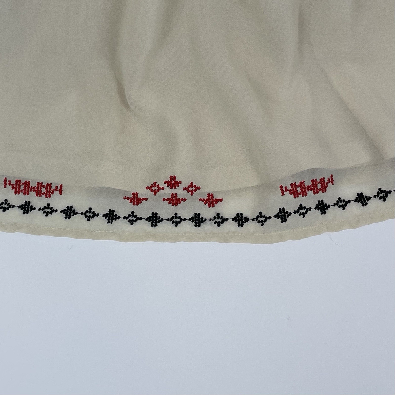 So Cute! Embroidered Flirty Western Flowy Boho Romantic Peasant Dress Women’s L