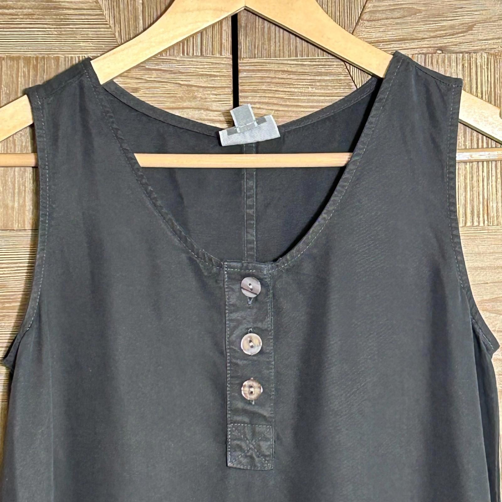 AKS Amy K Su Womens Minimalist Black Sleeveless Tencel Capsule Maxi Dress PXS