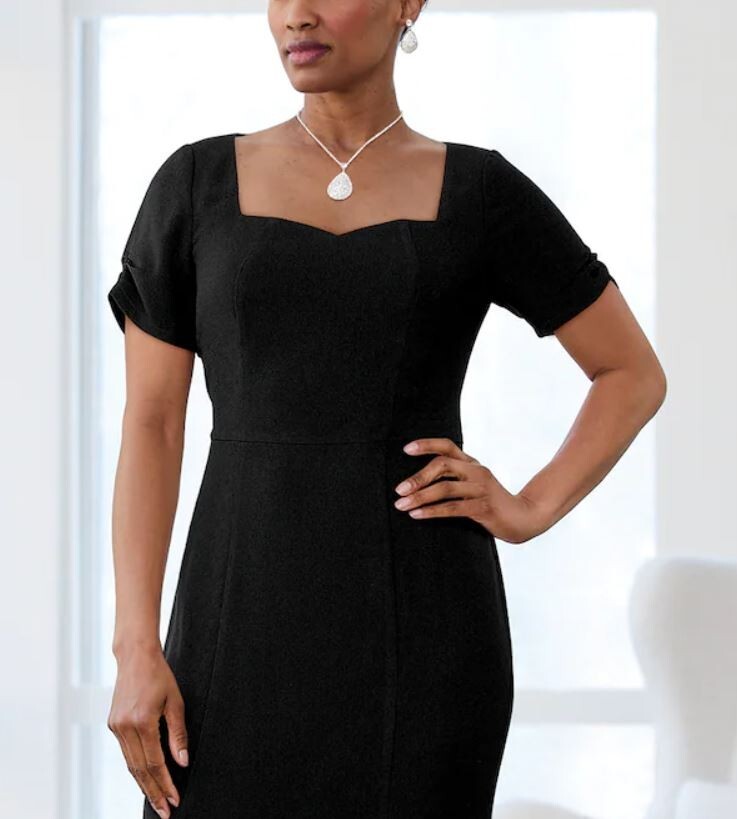 Size 10 Black Ashro Gladys Formal Spring Summer Wedding Church Blue Dress