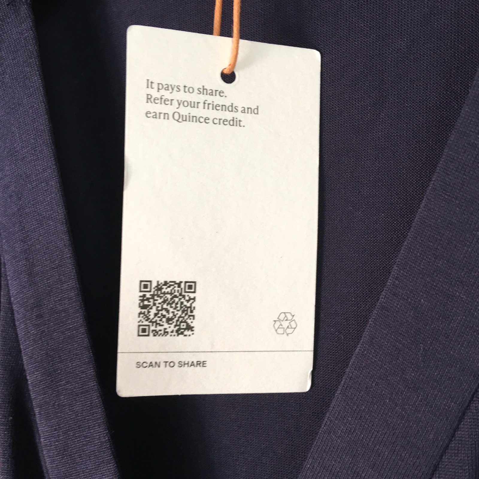 Quince 100% Silk Jersey Mini Wrap Dress NEW Womens Medium Navy Blue