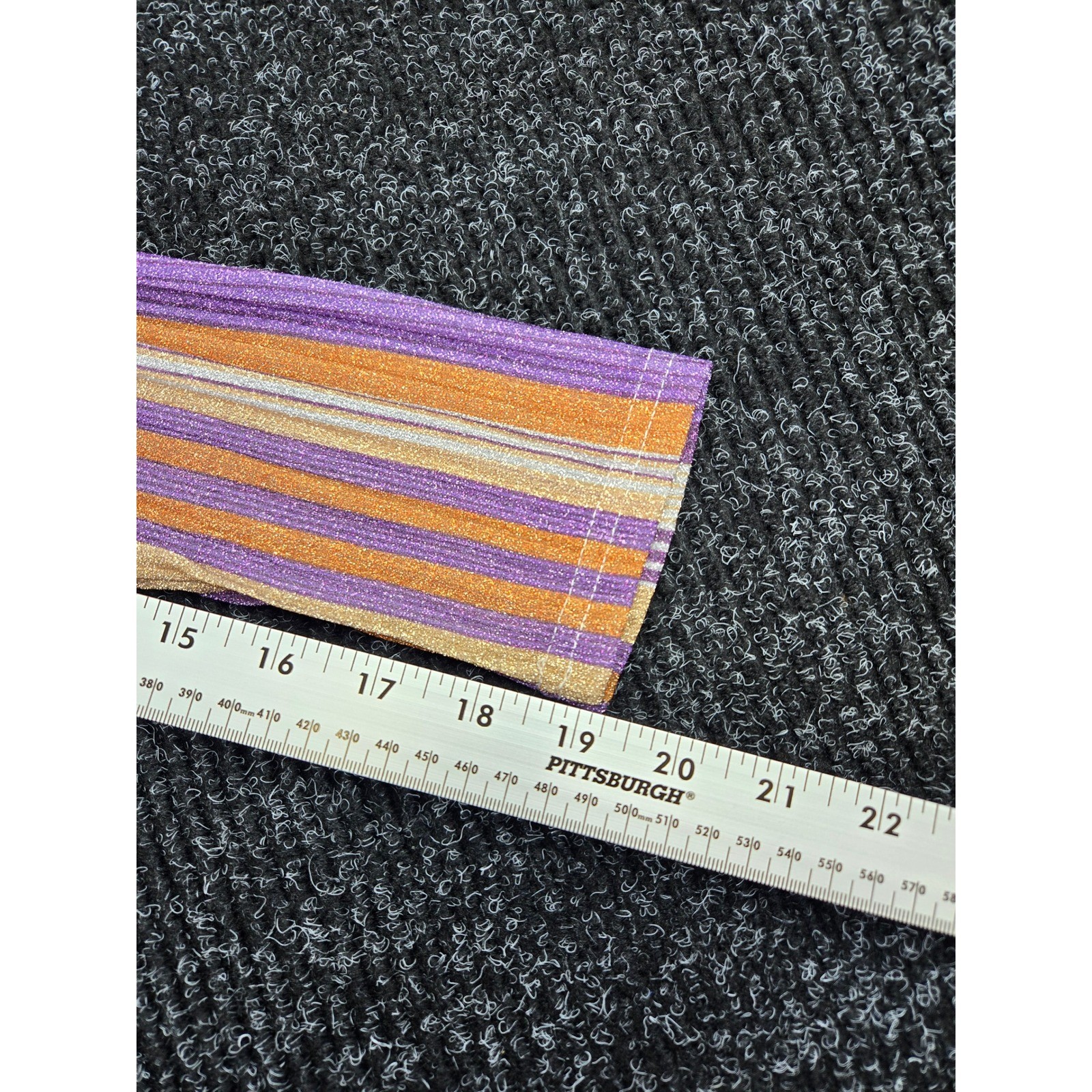 Kendall + Kylie Purple Orange Metallic Striped Pleated Maxi Dress Size 8/10