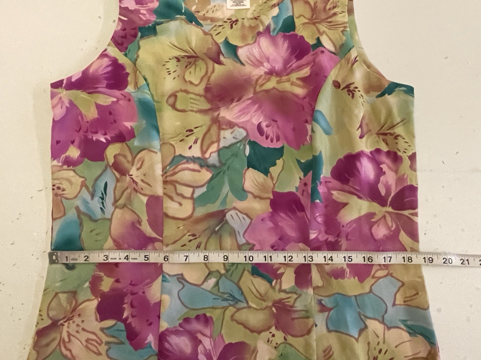 Premier International Watercolor Floral Maxi Dress Size M Hawaiian Tropical