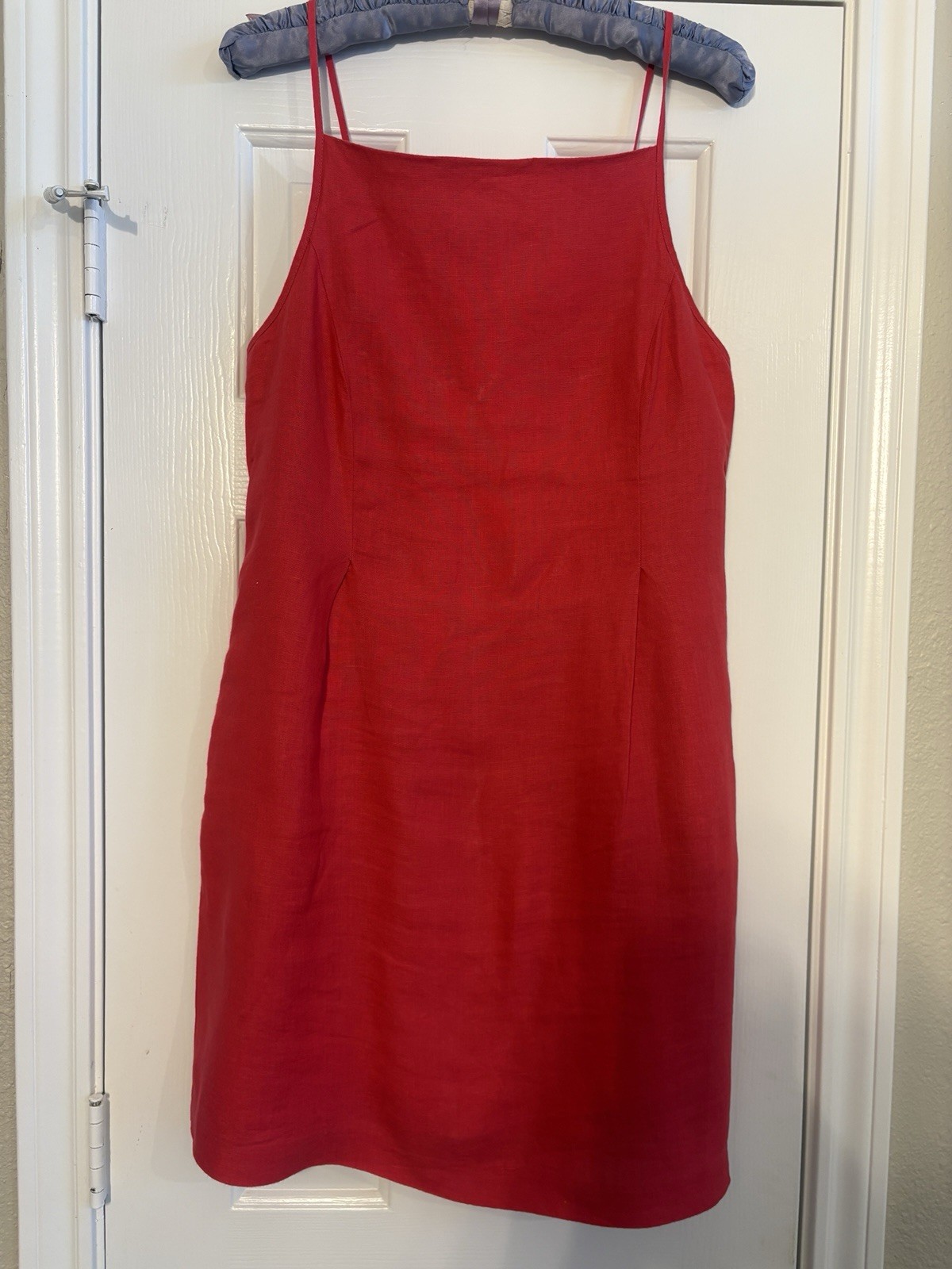 Madewell Linen Lined Watermelon Summer Dress, size 8