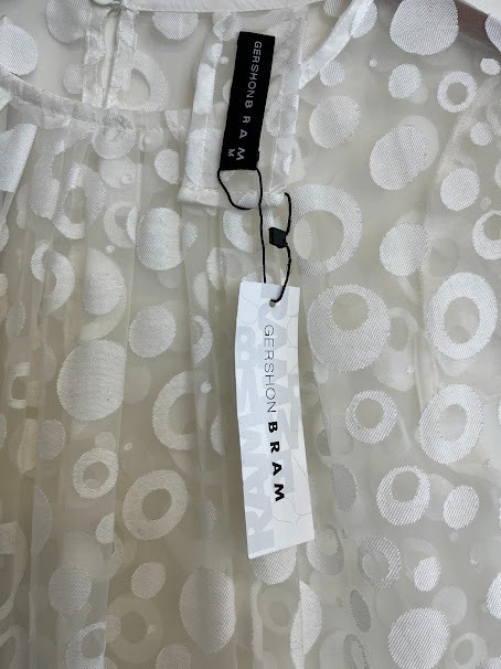Gershon Bram Viscose Blend Sheer Short Sleeve Mini A-Line Relaxd fit size XL NWT