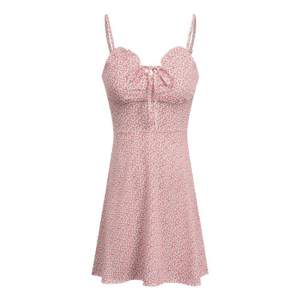 Sexy Womens Summer Boho Floral Printed Mini Dress Strappy Holiday Beach Sundress