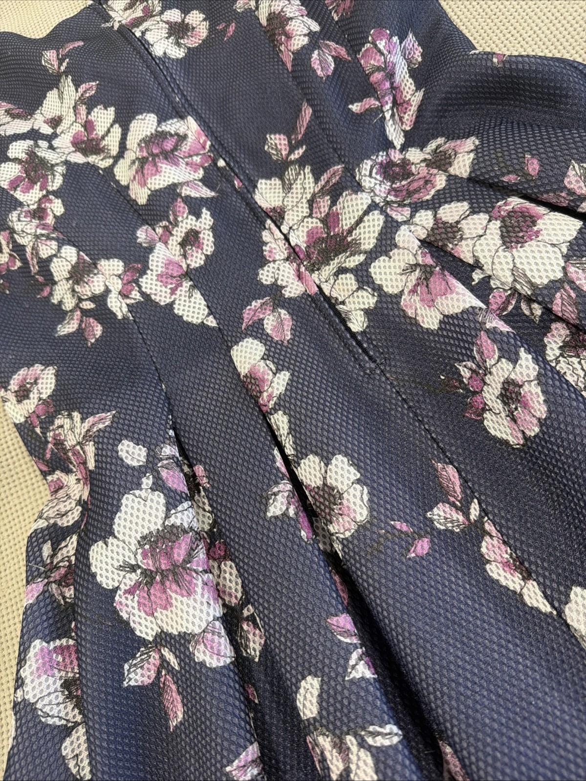 Floral Print Georgette Midi Dress in Floral by Torrid Size 14 Pink Navy Blue Zip