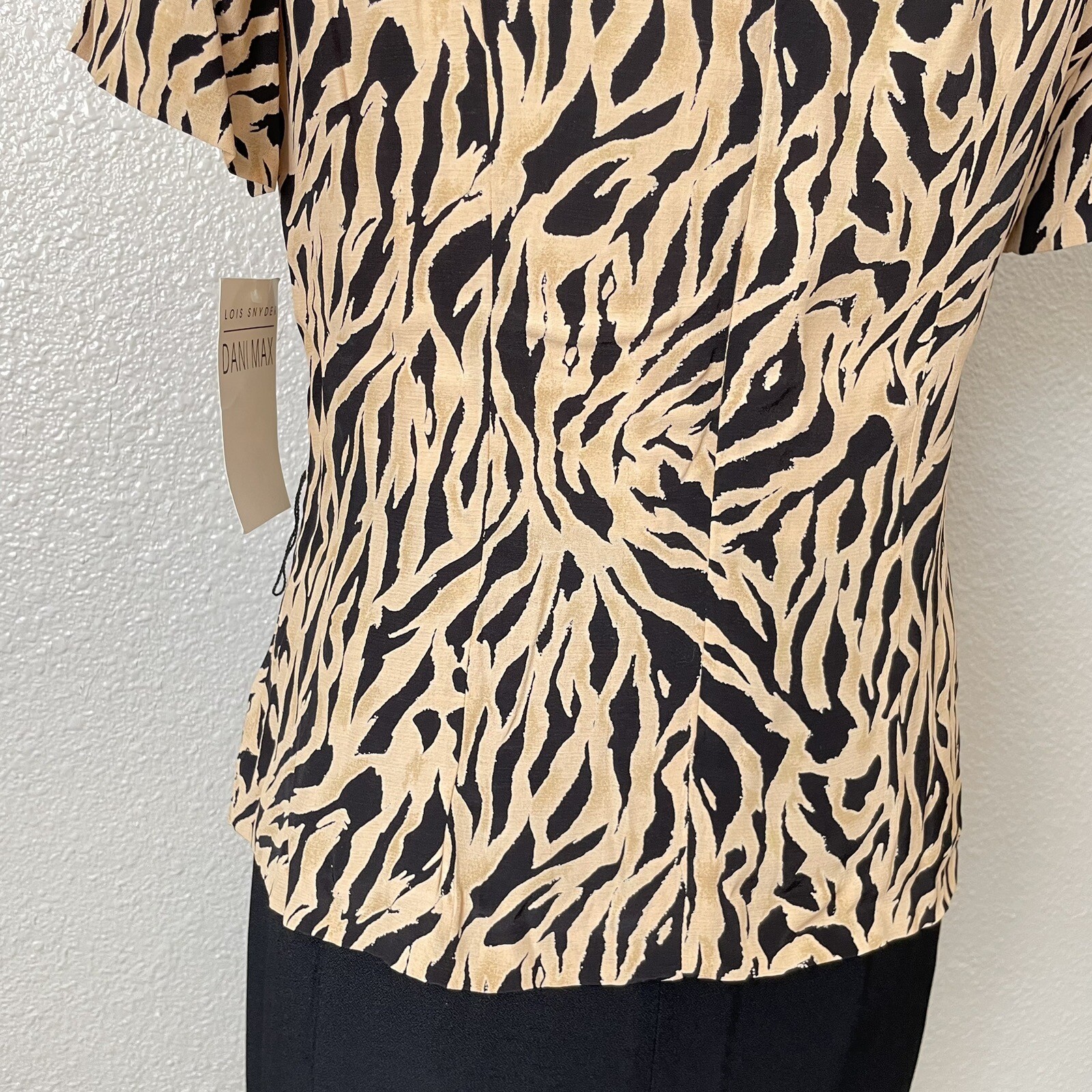 Lois Snyder Dani Max Tiger Office Evening Maxi Dress 90s 80s Vintage Modest 12