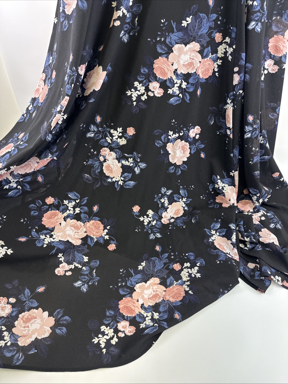 Torrid Black Floral Georgette Maxi Dress Tank Lined Flare 11688091 Women Plus 2X