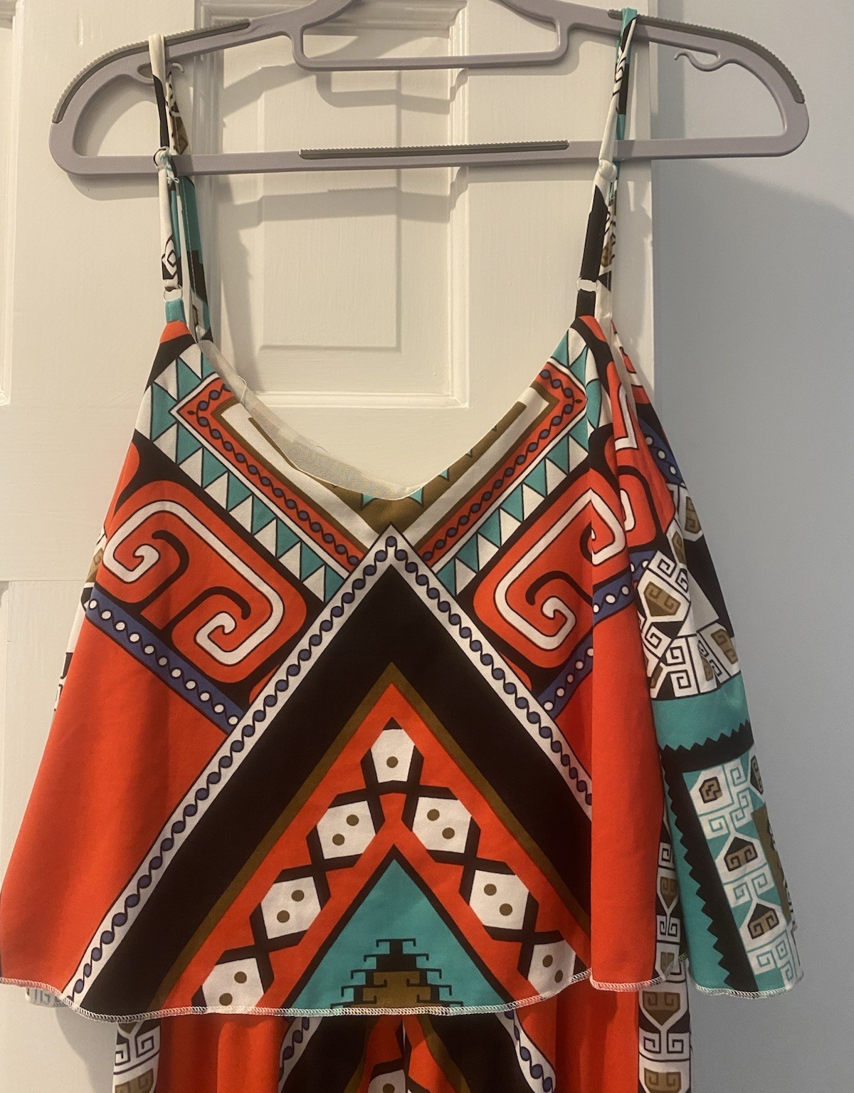 MAGIC Boho Tribal Maxi Dress M Medium Med Long Colorful flowy hippie Geometric