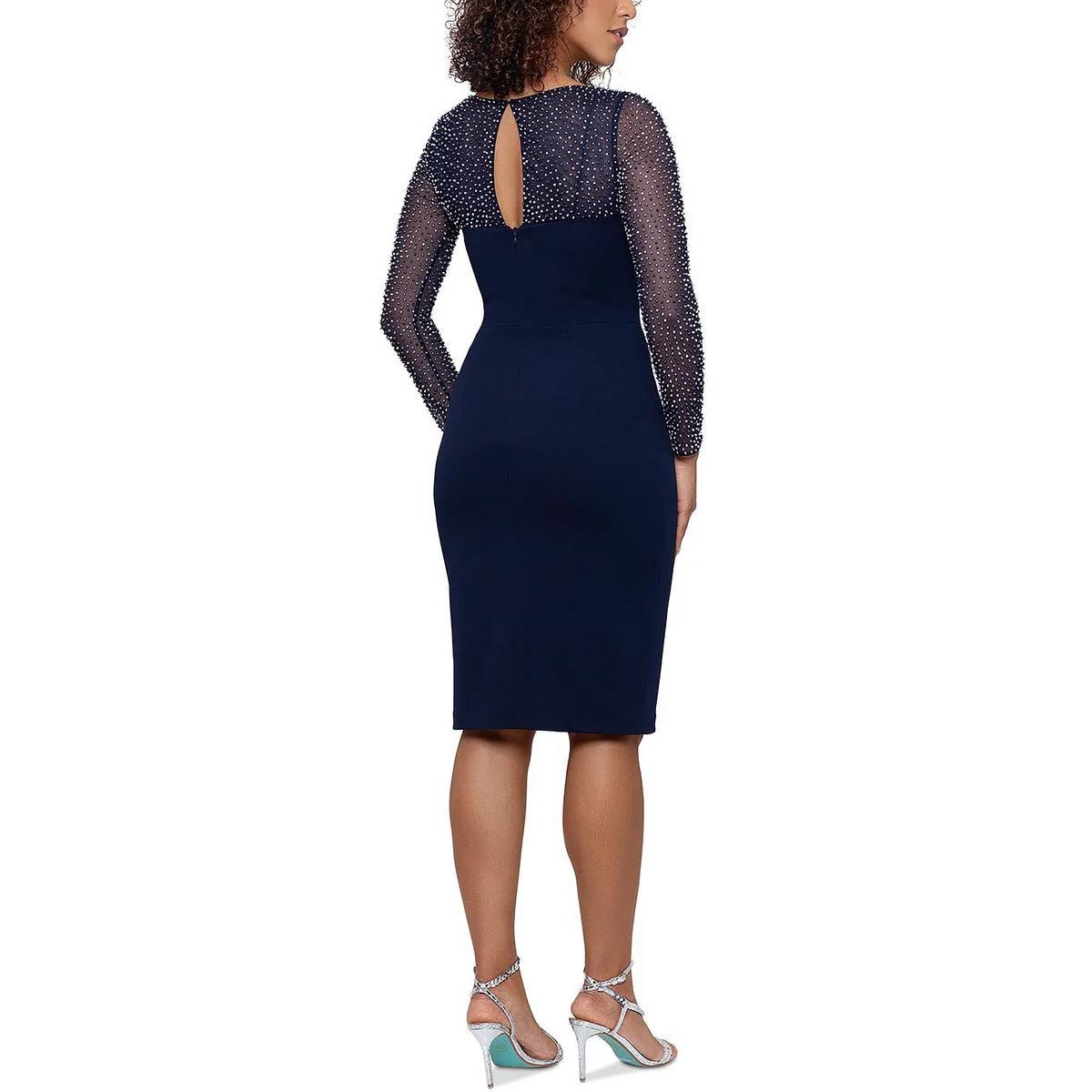 B&A BY BETSY AND ADAM Womens Embellished Cocktail Party Dress 2 NEW $289