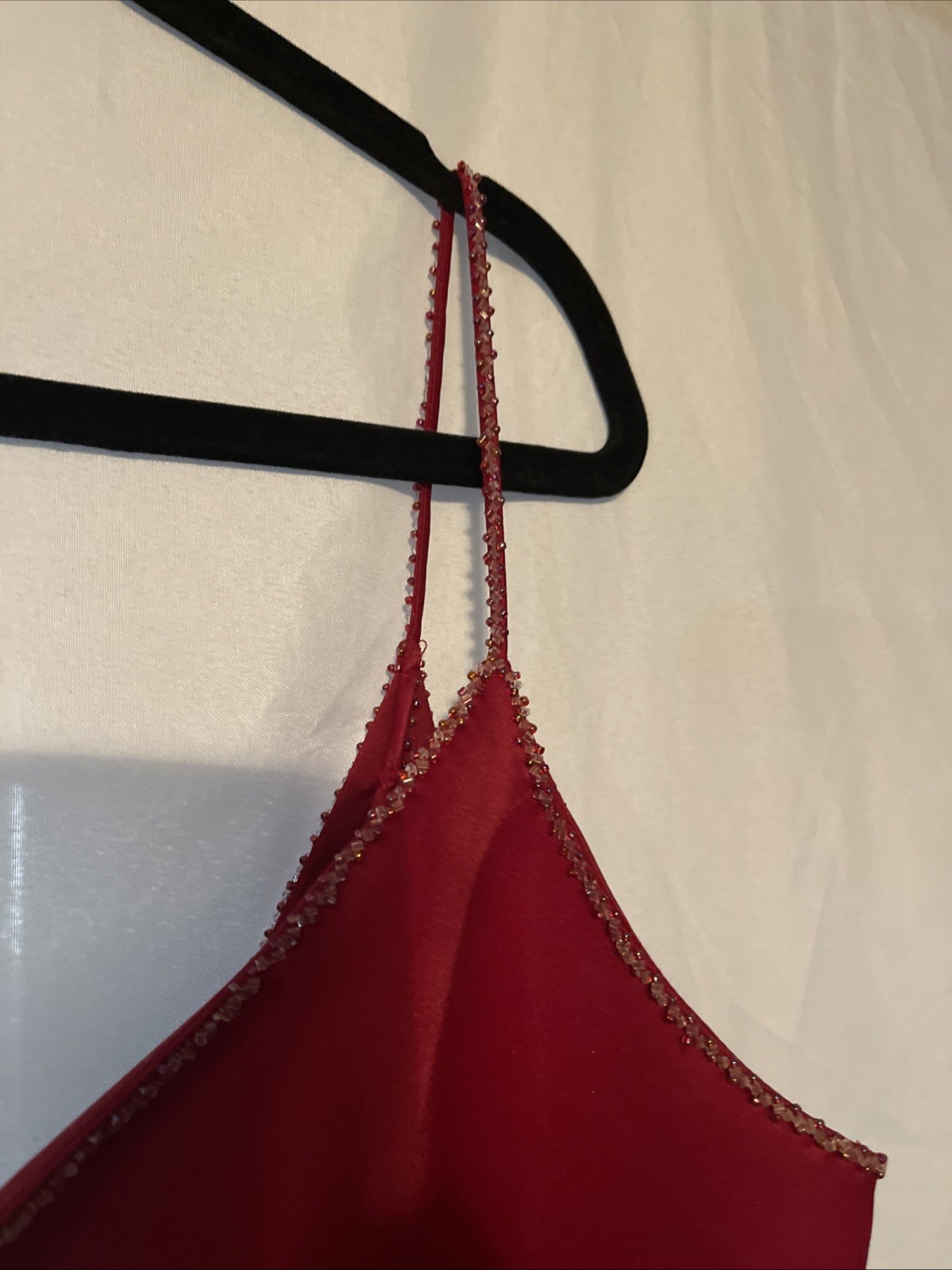 NEW Eden Bridals Red Formal Gown Size 22 Beaded Strap Prom Bridesmaid Dress Long