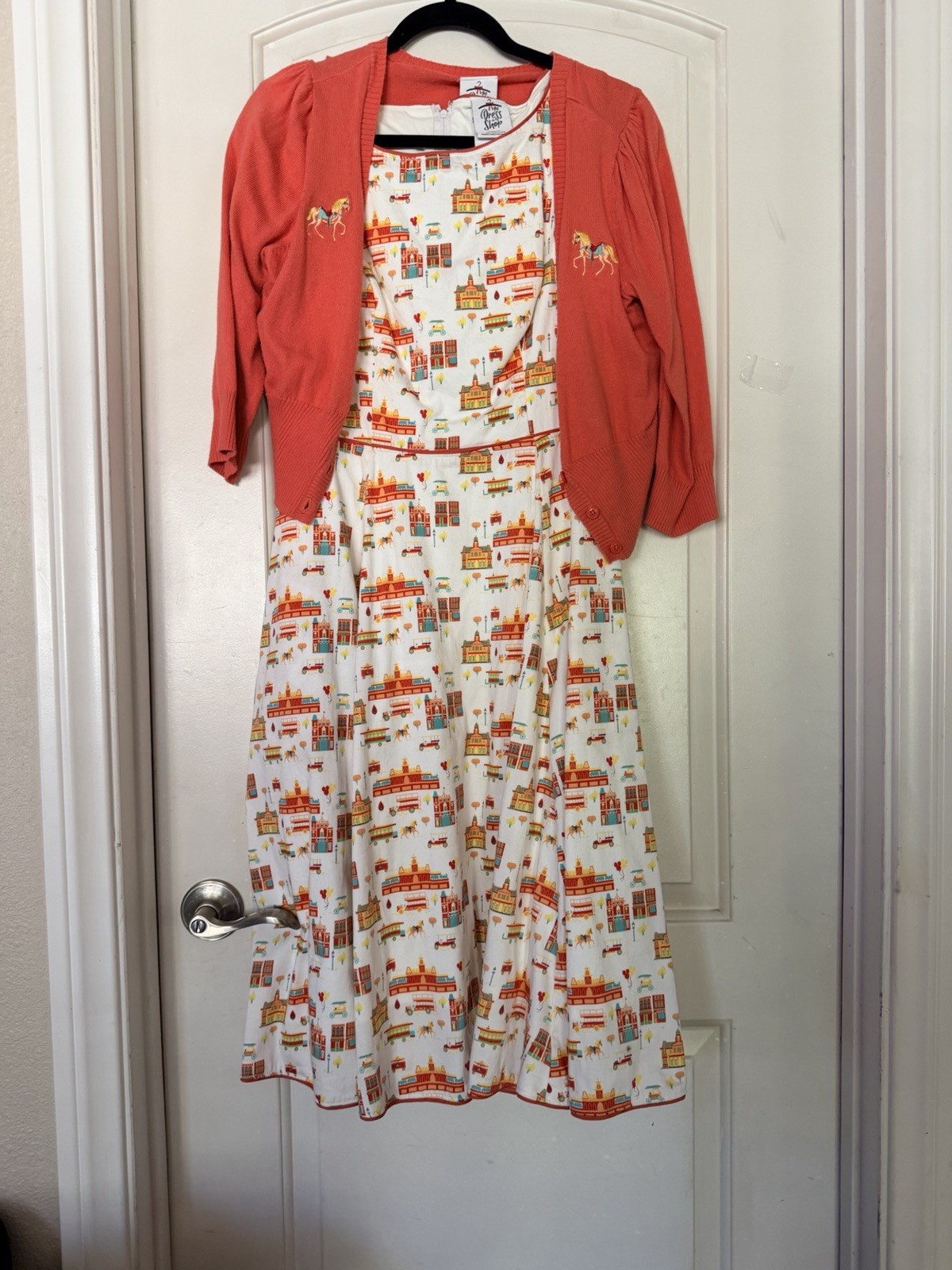 Disney Parks Dress Shop Main Street, U.S.A. White Costume Dress Size L