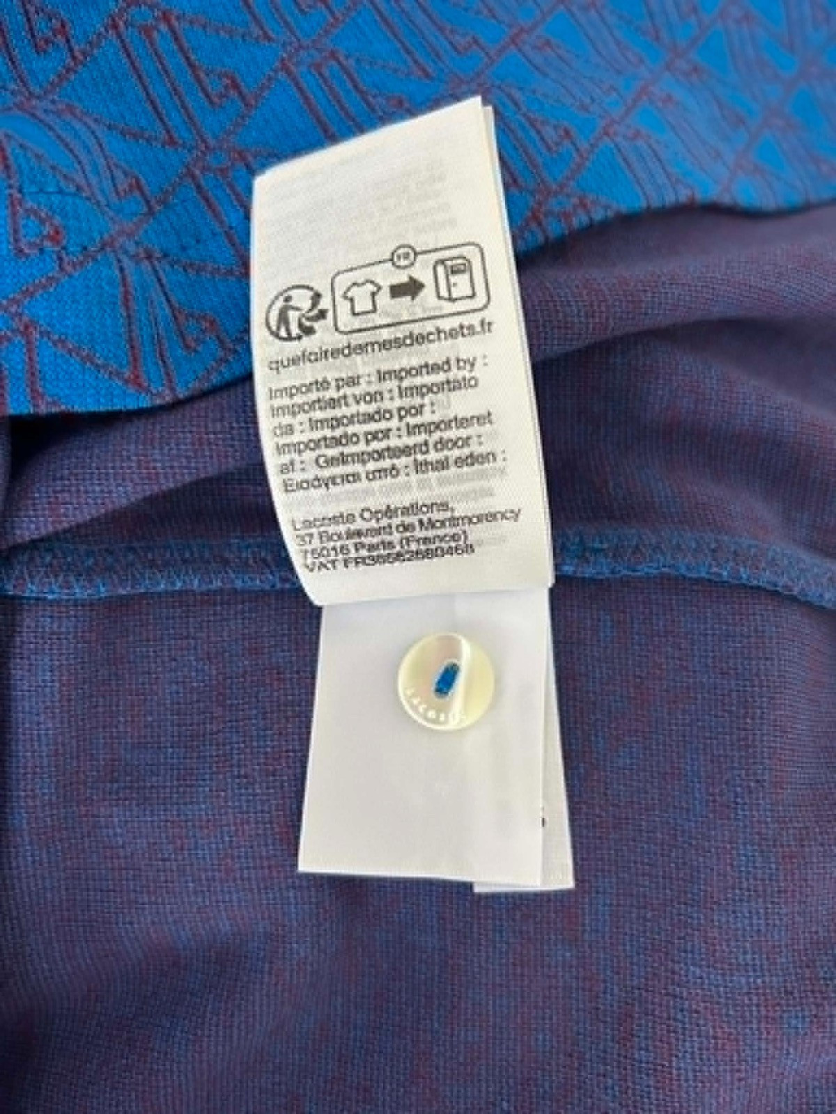 LACOSTE MONOGRAM JACQUARD POLO DRESS EF1676 NJI NEW WITH TAGS