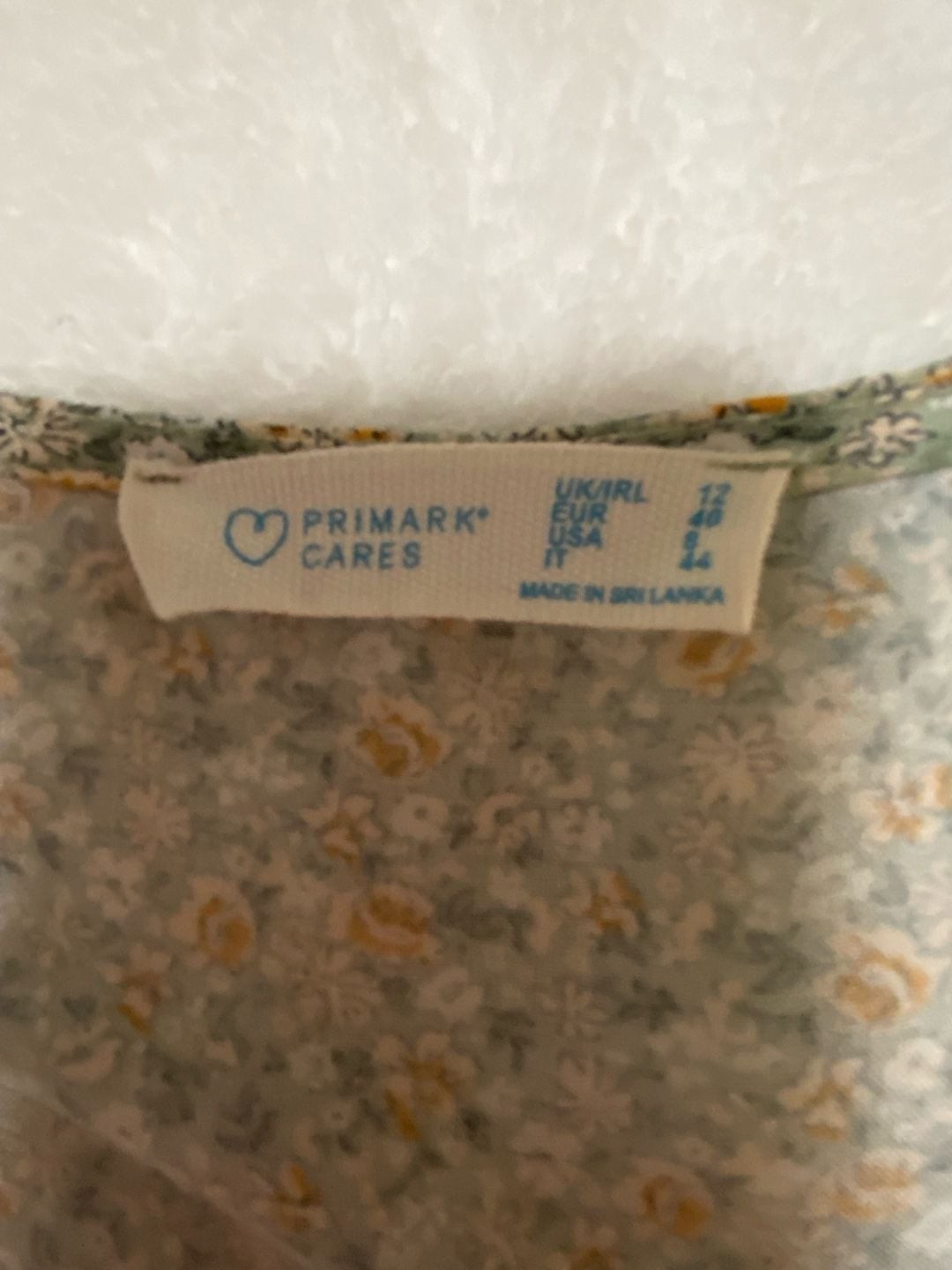 Primark Cares Green Floral Flutter Sleeve Mini Dress with Tie Front