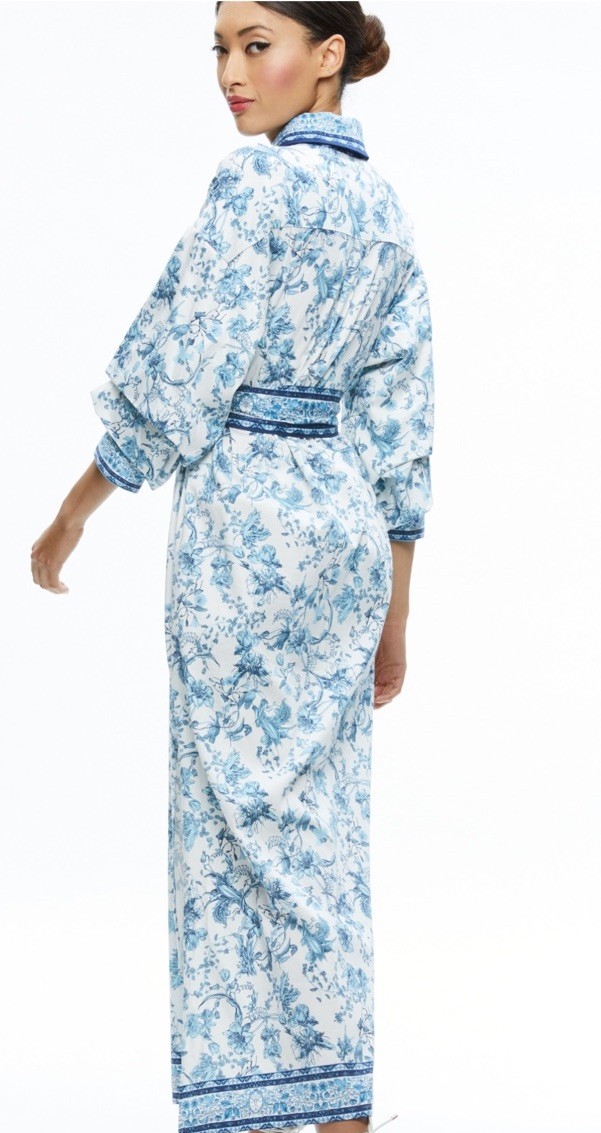 Alice + Olivia Tanika Button Down Maxi Dress Sz Medium No Belt