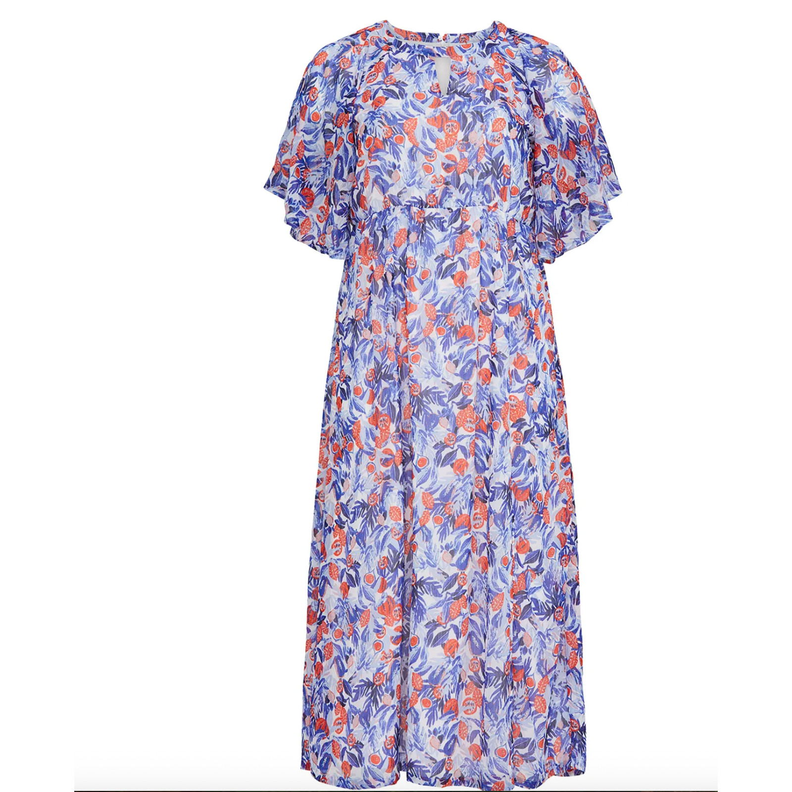 JunaRose Red White Blue Chiffon Maxi Dress SIZE 22 Wedding Party Flattering $90