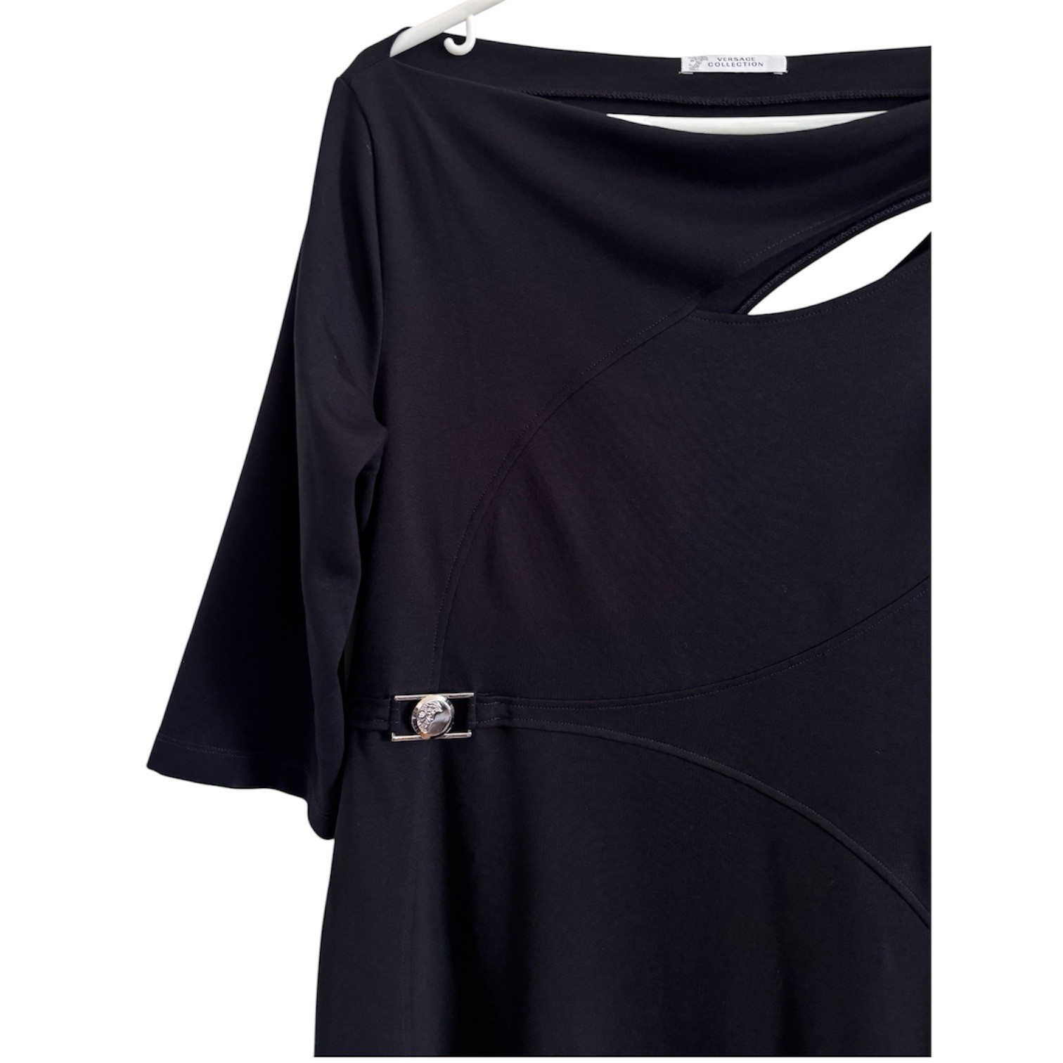 Authentic Versace Collection Medusa Black Cocktail Dress IT 50 Stretch CLG