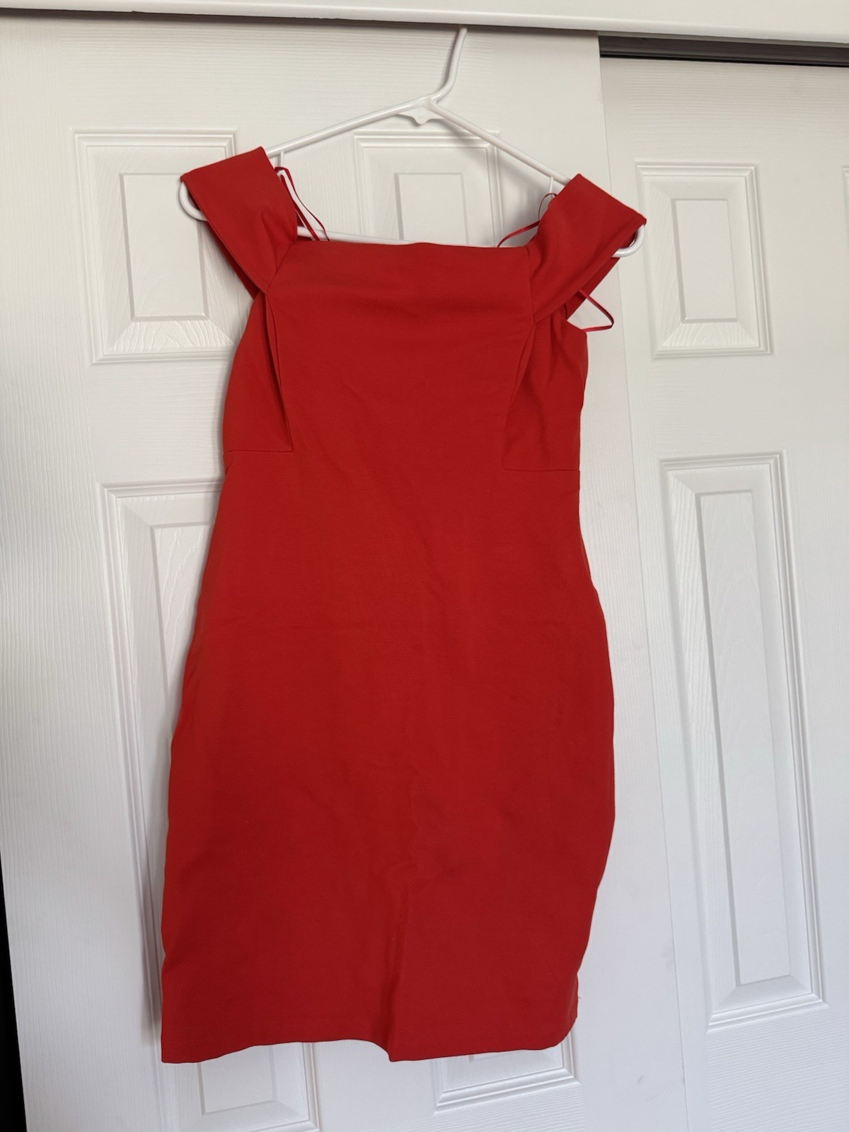 Cynthia Steffe Red Solid Square Neck Sleeveless Knee Length Cocktail Dress 0