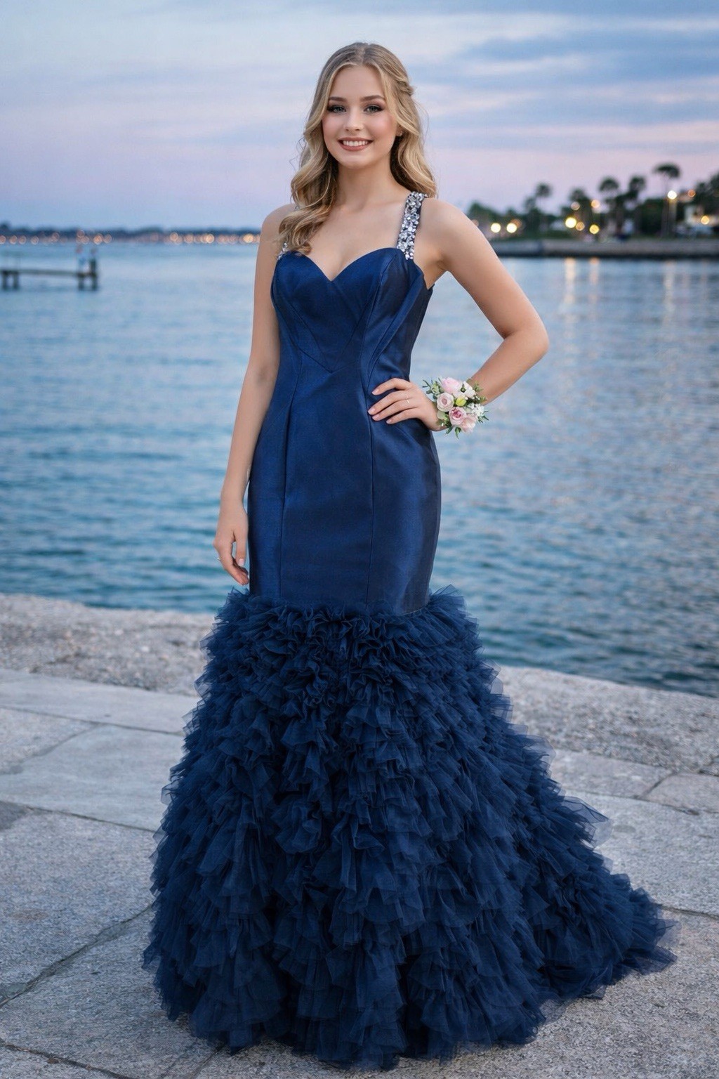 Colors Couture J031 Royal Blue Prom Dress Women’s Size 6 NWT