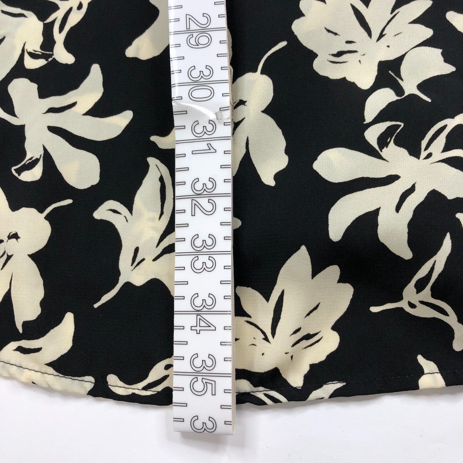 Everly Anthropologie Small A-Line Mini Dress All Over Print Floral Black Ivory