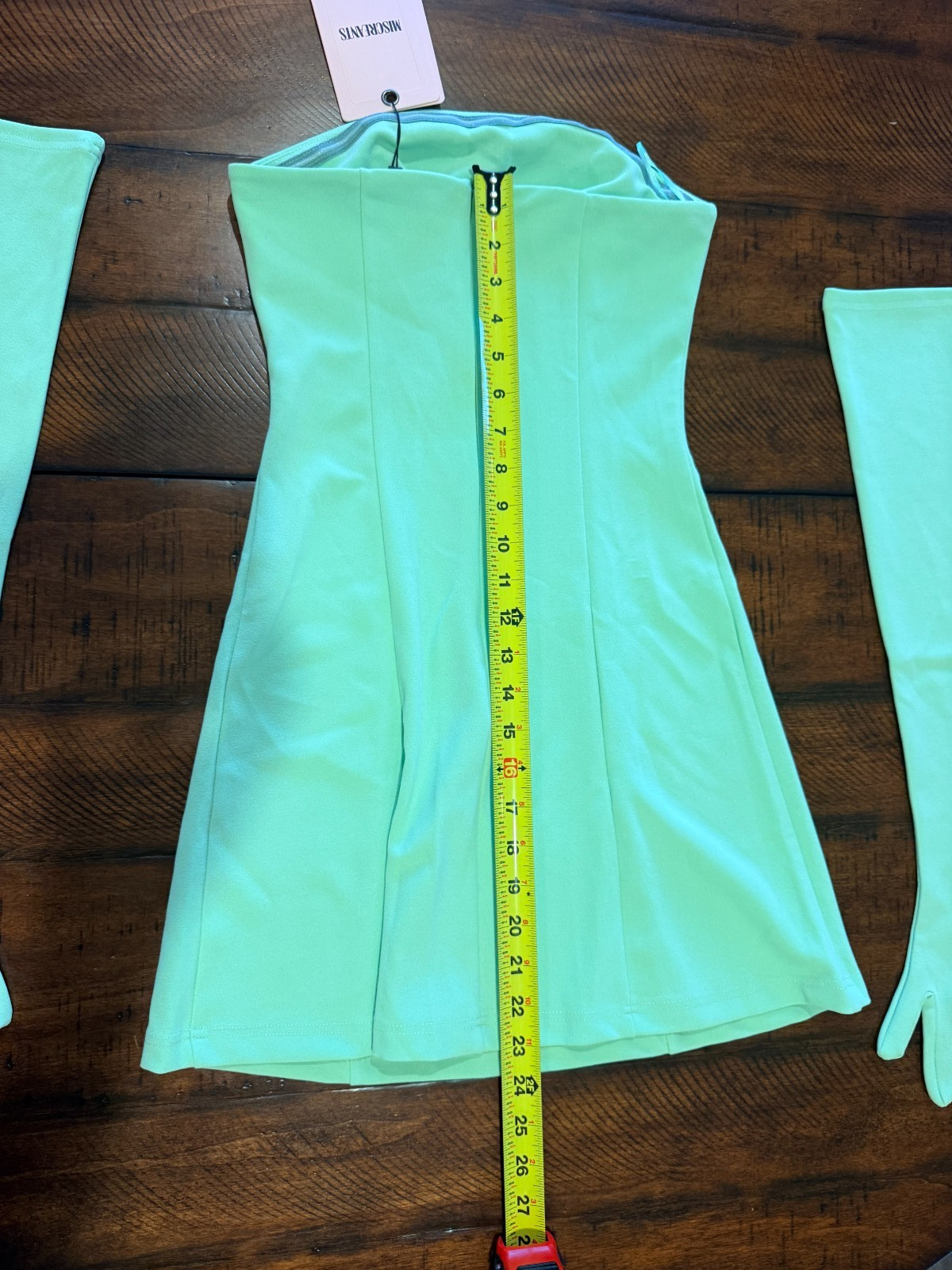 Miscreants London Cupid Mini Dress With Gloves In Green UK 8 US 4 Small