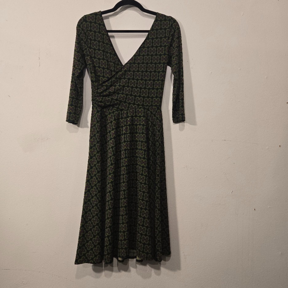 GNW Polyester Spandex Wrap Look Midi Dress Size 6