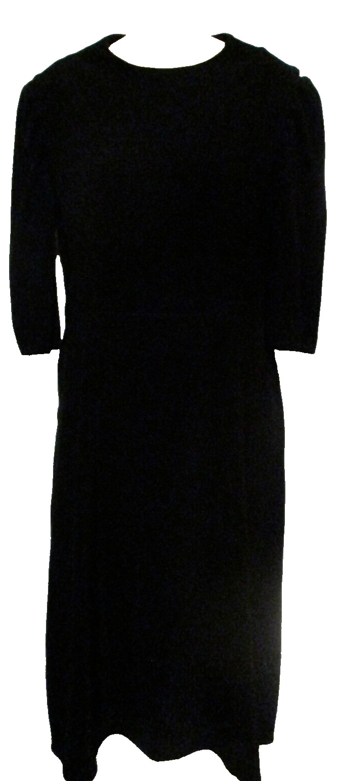 Modest Handmade Mennonite Cape Dress 36″B x 30″W Black Events Holiday Church