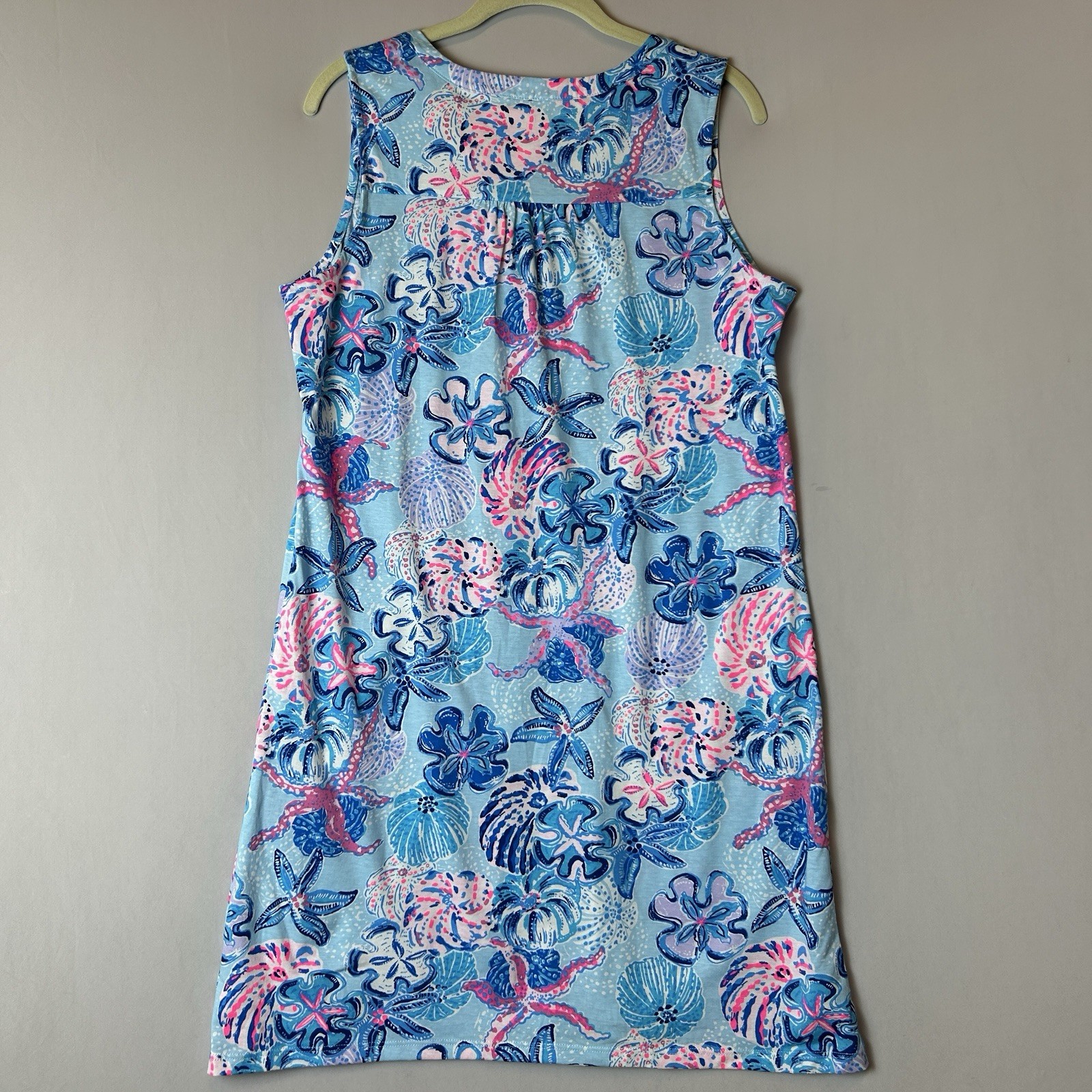 Lilly Pulitzer Dress Small Pink Blue Shells Starfish Dev Bahamas Beachcomber