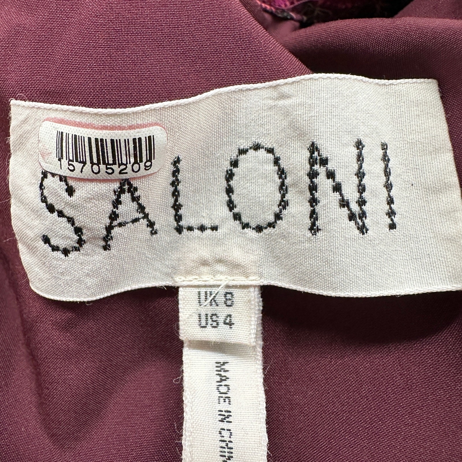 Saloni Floral Chiffon Maxi Dress SIZE 4 Silk High Neck Side Slit Designer $800