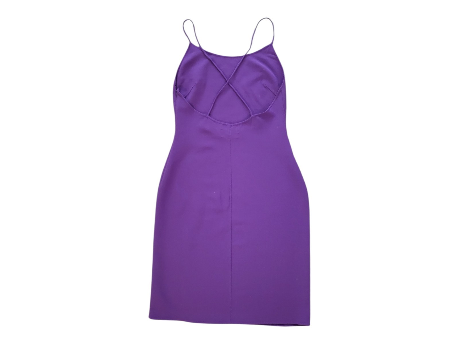 Celine Purple Spaghetti Strap Bodycon Dress