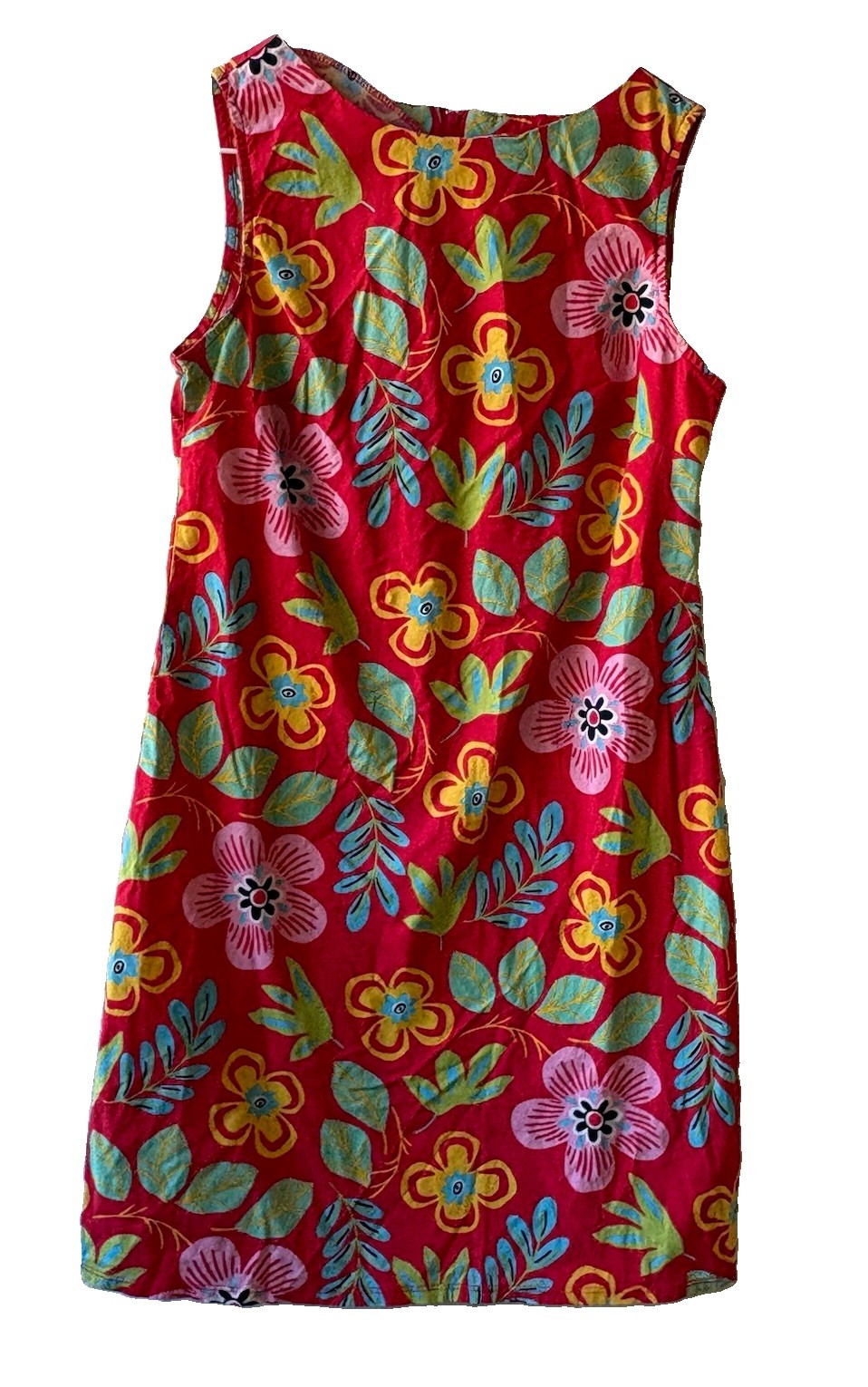 Vintage California Concepts Floral Sheath Dress Women’s 9 Scoop Neck Sleeveless
