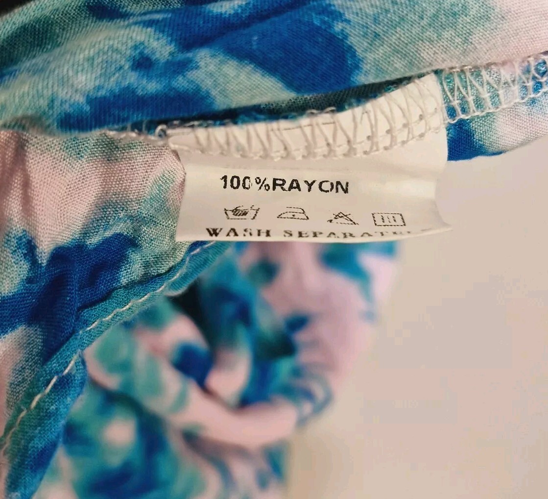 SHE STREET Colourful Print Boho Dress Pink Green Blue Tie Dye Size L One Size