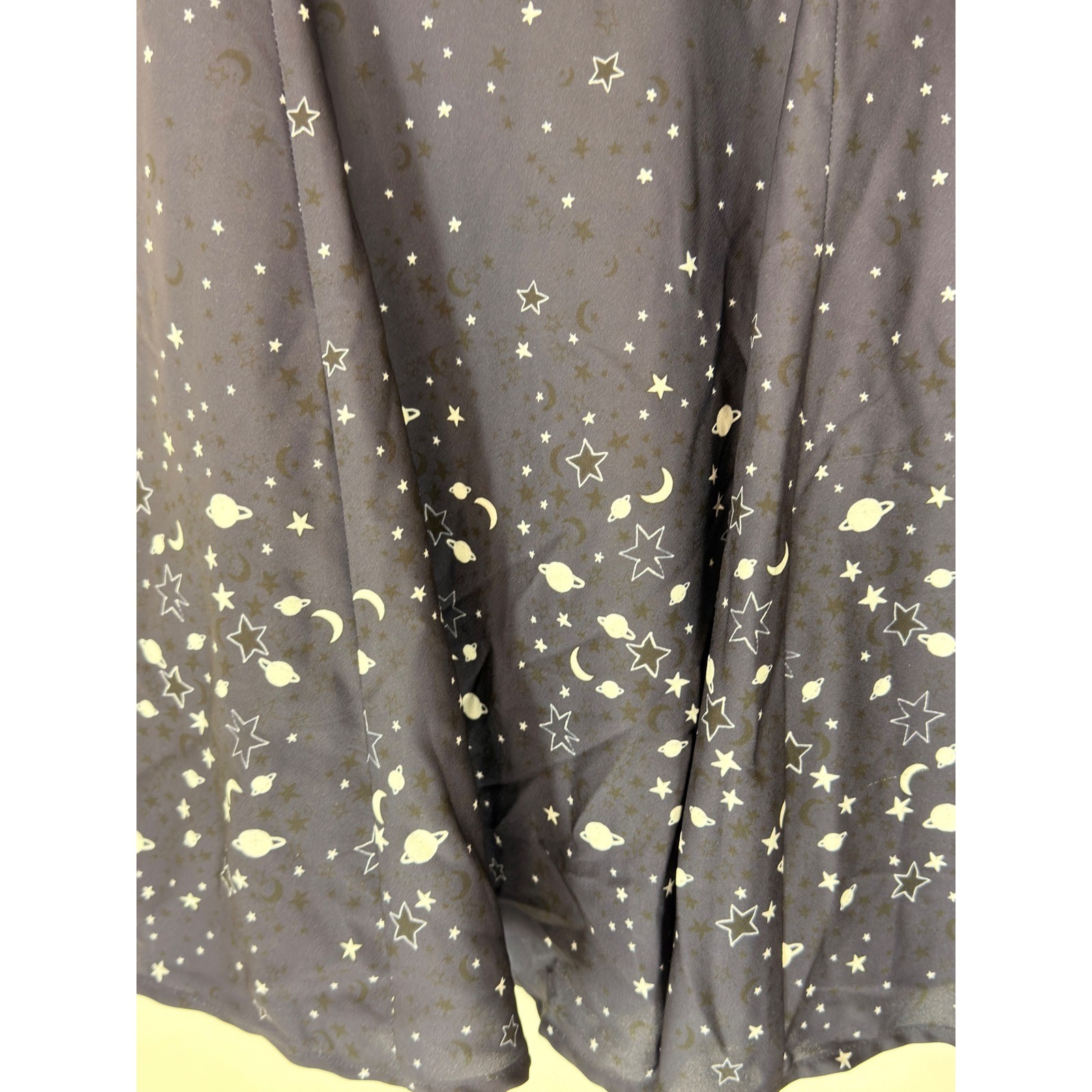 Wayward Fancies Dress Celestial Whimsy Stars Planets Moon Fit & Flare Black XS/2