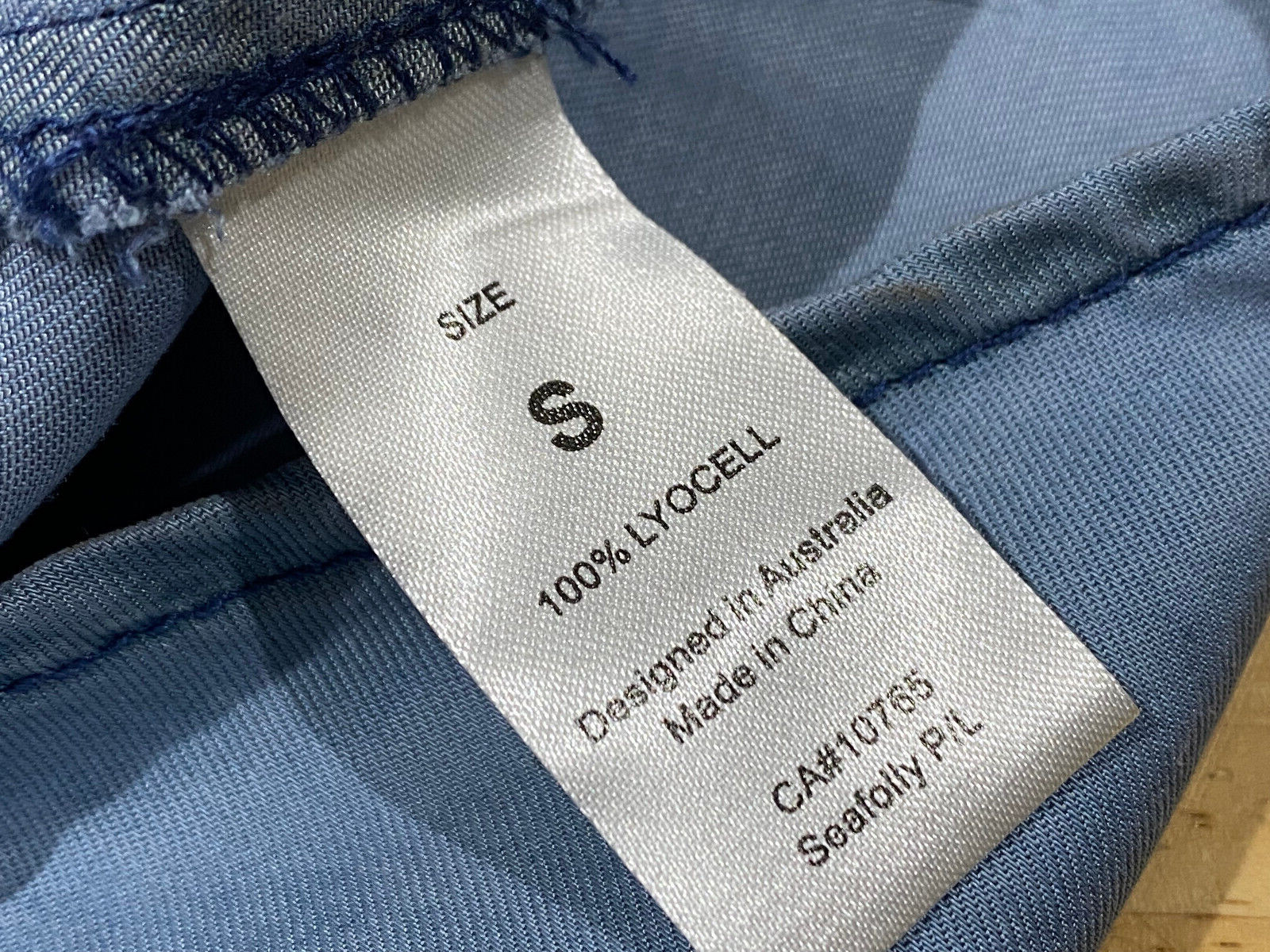 Seafolly Australia Long Sleeve Denim Shirt Dress w/ Embroidered Trim Women’s S