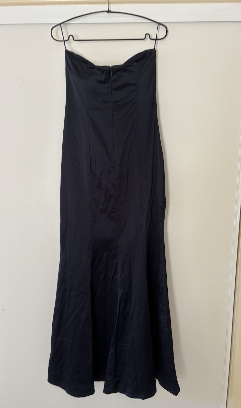 Jane Norman Navy Strapless Beaded Satin Style Dress – Size 10
