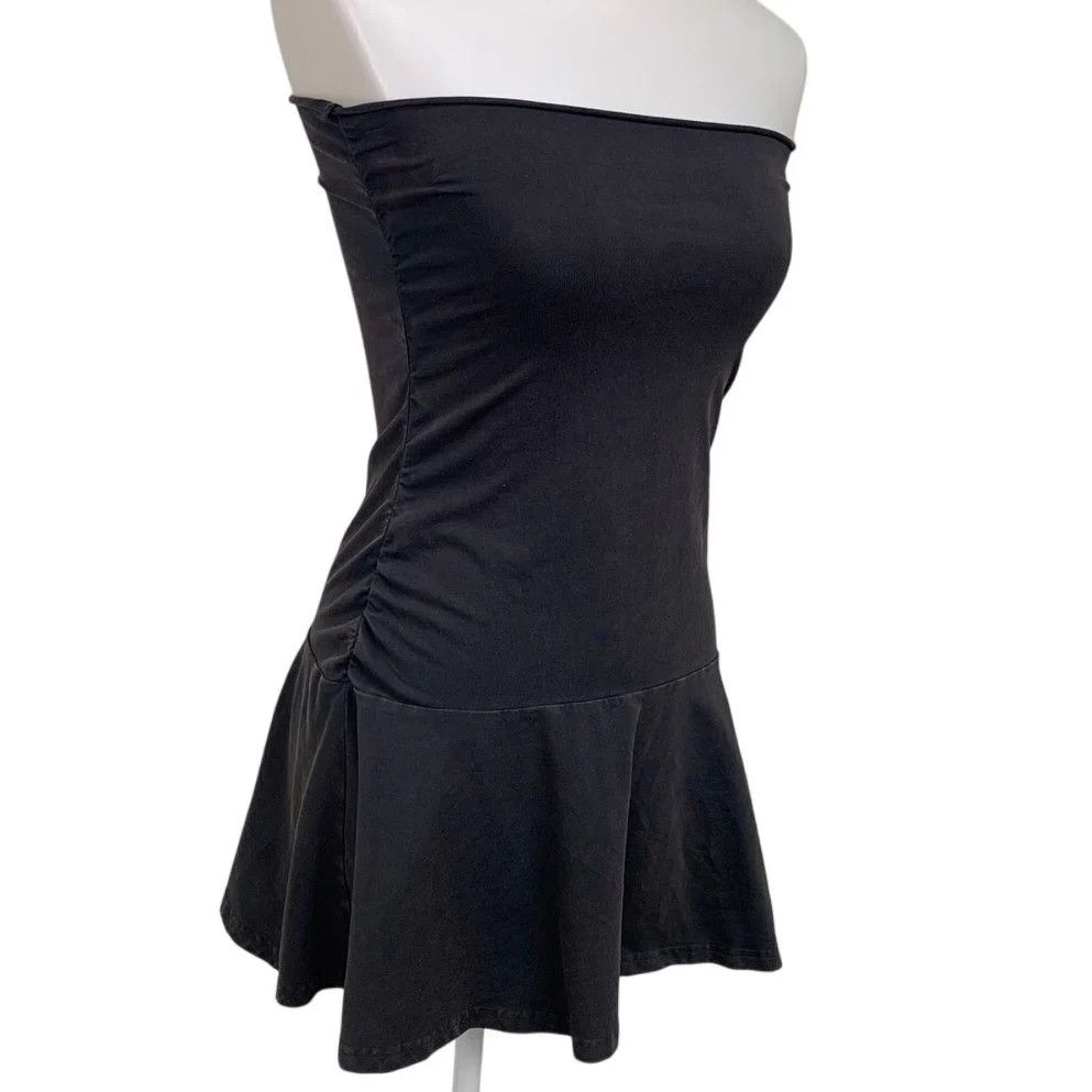 OFFLINE By Aerie Womens XXS Deep Earth Weathered Strapless Sunlight Mini Dress